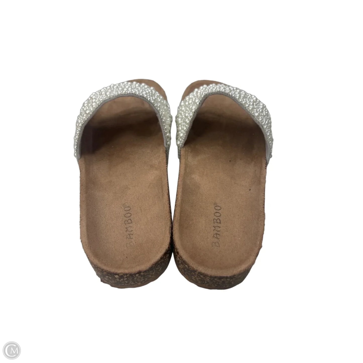 Sandals Flats By Bamboo In White, Size: 9.5