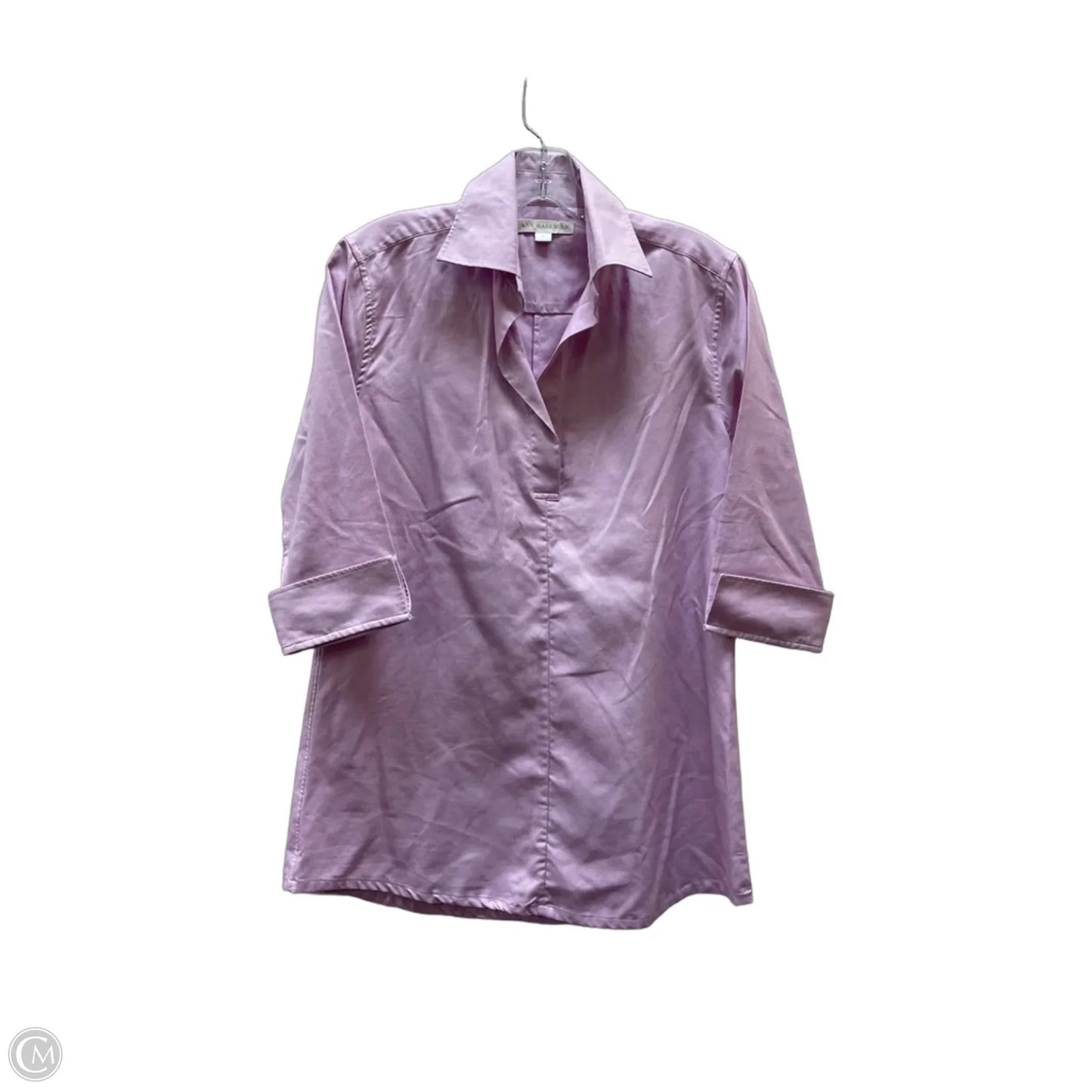 Top Long Sleeve By ANN MASHBURN In Purple, Size: S