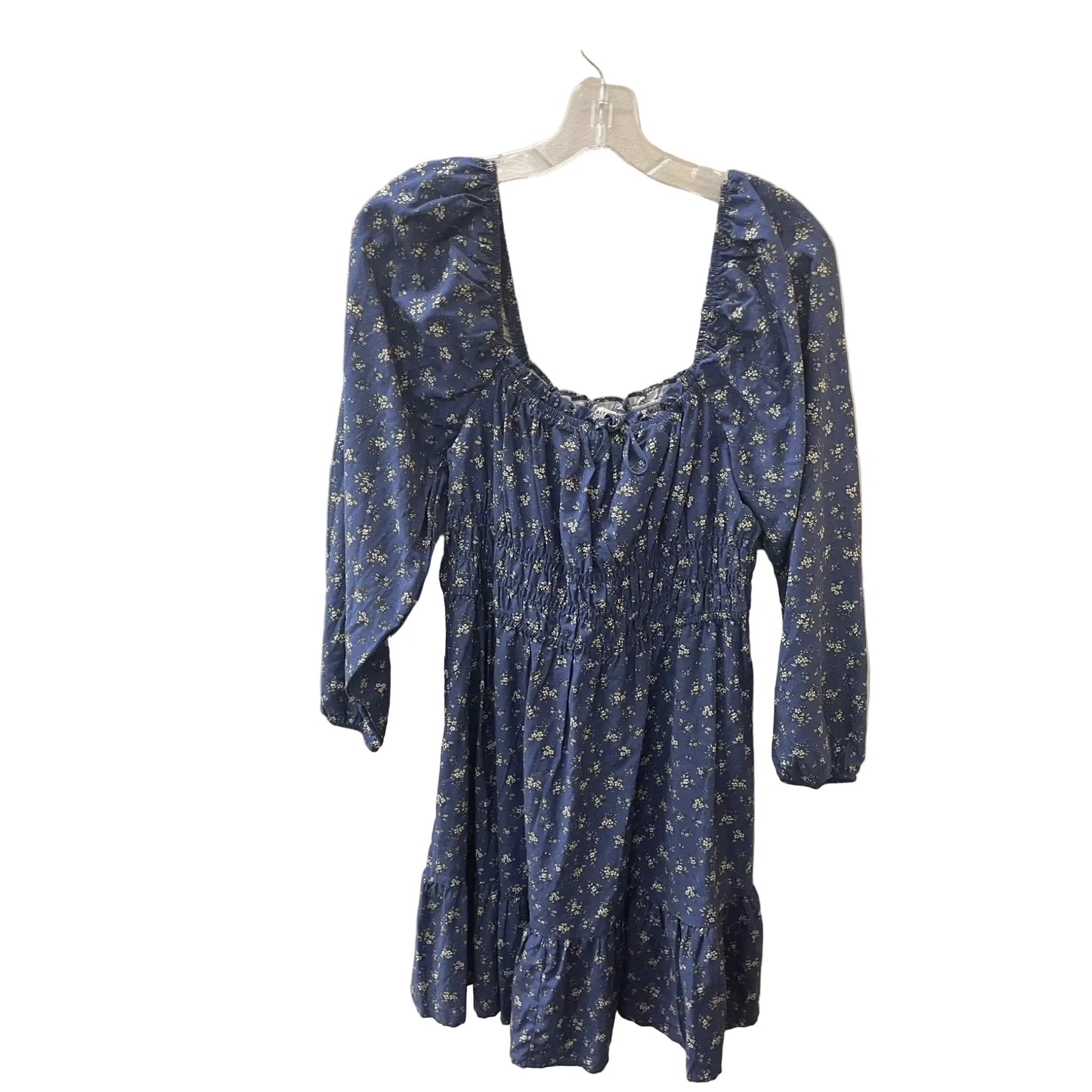 Dress Casual Short By Celebrity Pink In Blue & Tan, Size: M
