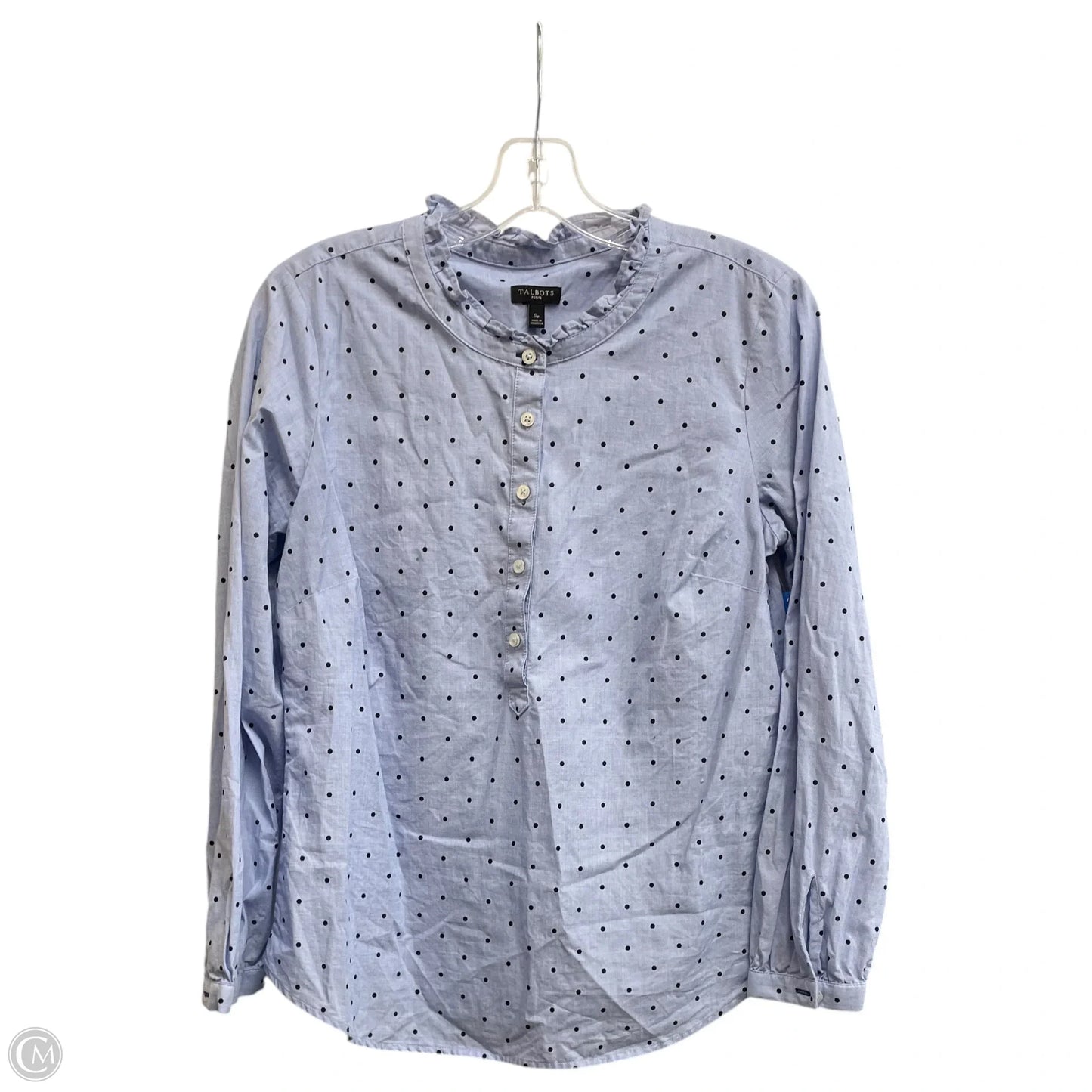 Top Long Sleeve Basic By Talbots In Blue, Size: Sp