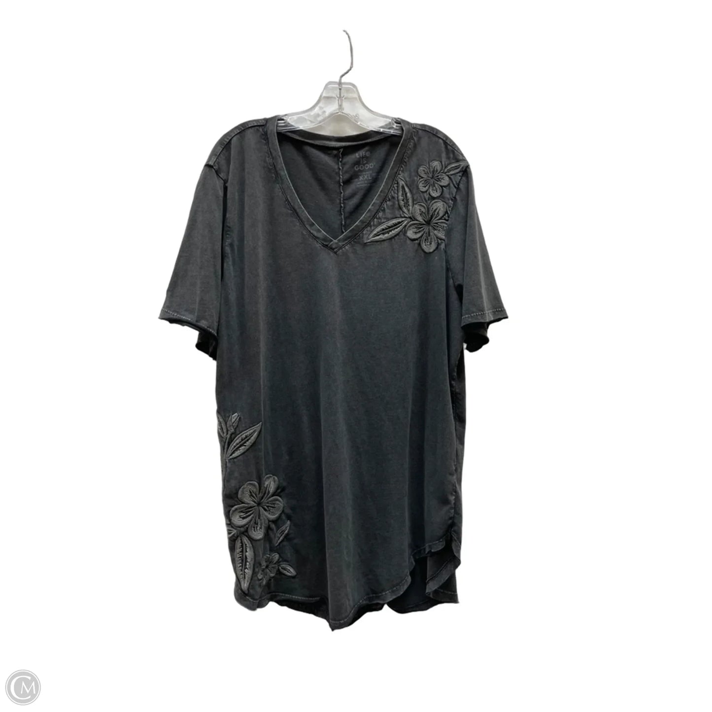 Top Short Sleeve By Life Is Good In Black, Size: Xxl