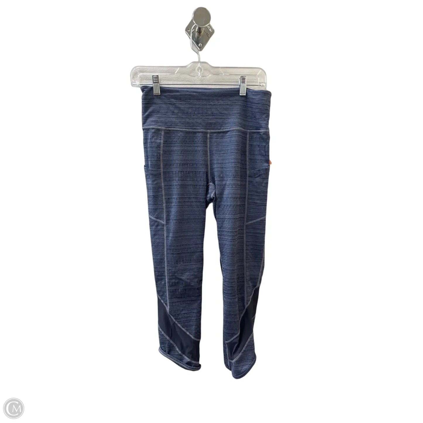 Athletic Leggings By Athleta In Blue & Grey, Size: 8