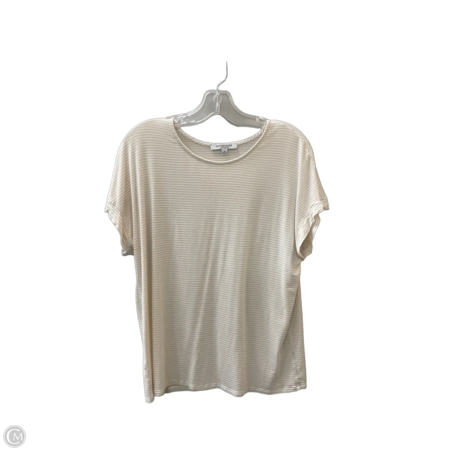Top Short Sleeve Basic By Green Envelope In Cream, Size: M