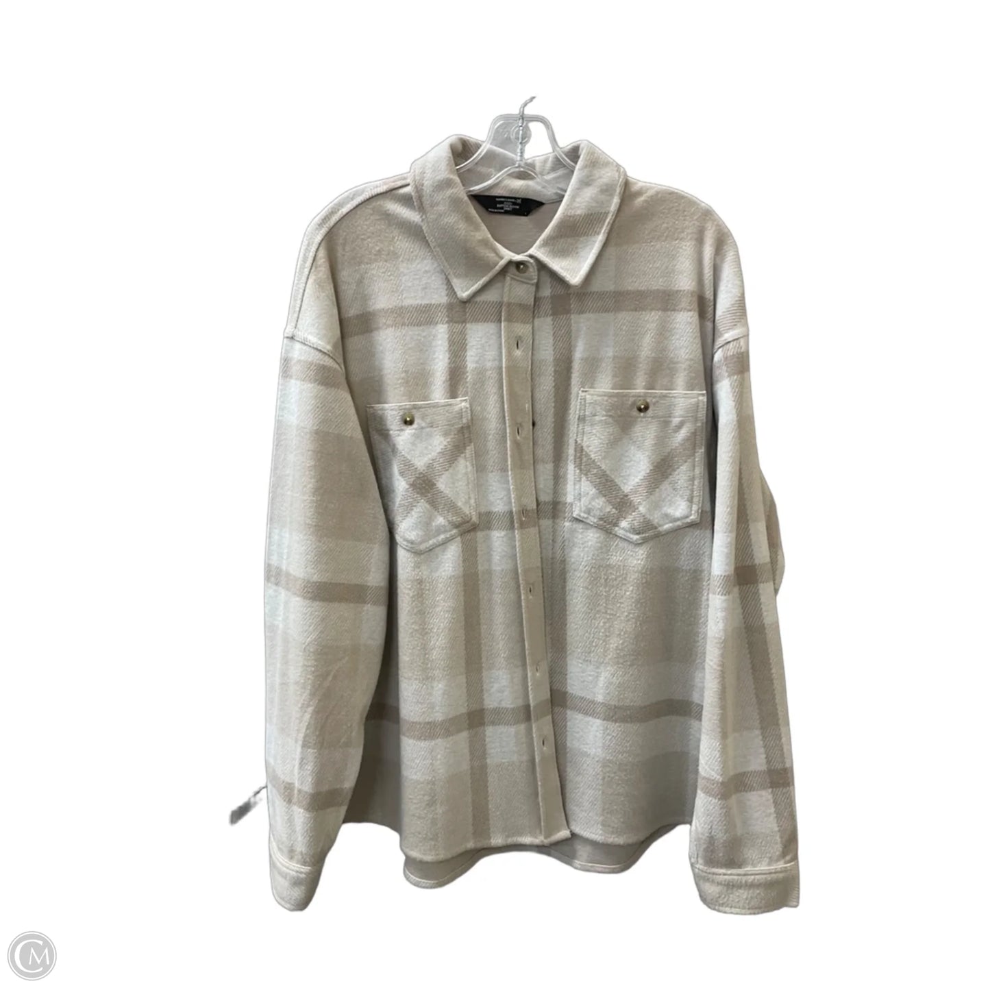 Jacket Fleece By Members Mark In Taupe, Size: L