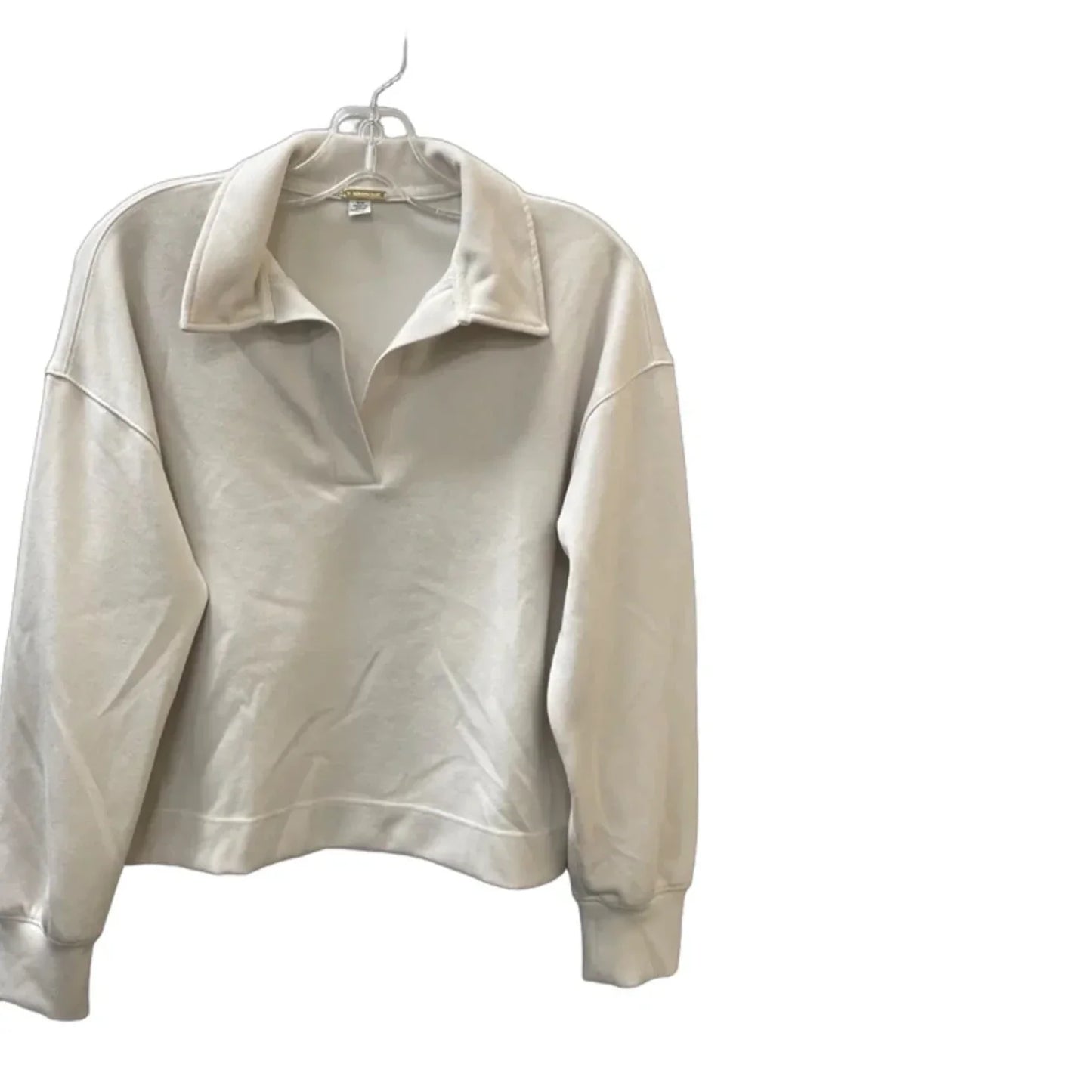Top Long Sleeve By Magaschoni In Cream, Size: Sp
