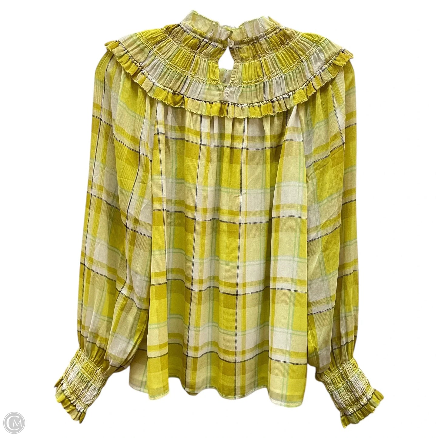 Top Long Sleeve By Ann Taylor In Yellow, Size: S