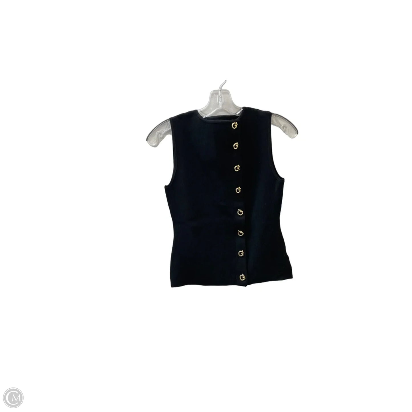 Top Sleeveless By Commense In Black, Size: S