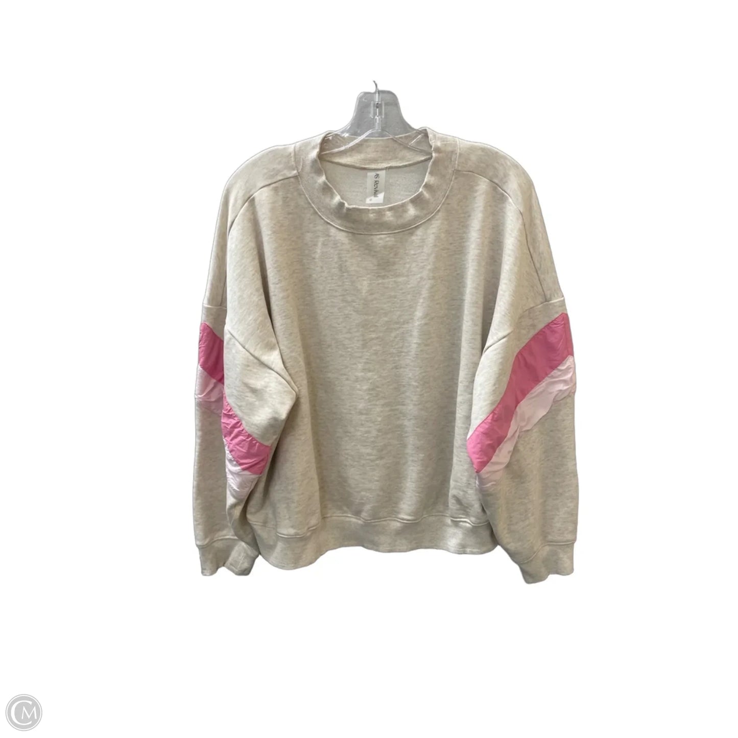 Sweatshirt Crewneck By As Revival In Cream & Pink, Size: L