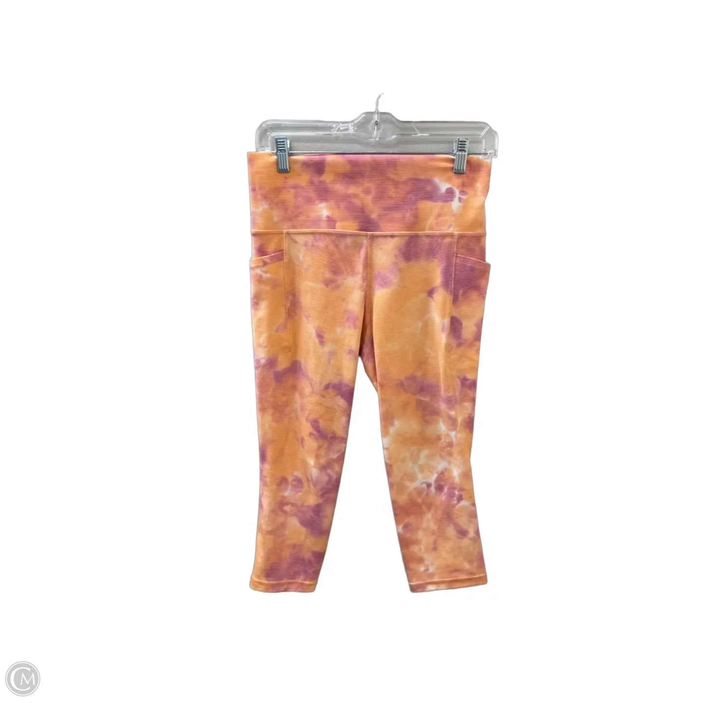 Athletic Leggings By Athleta In Orange & Pink, Size: M