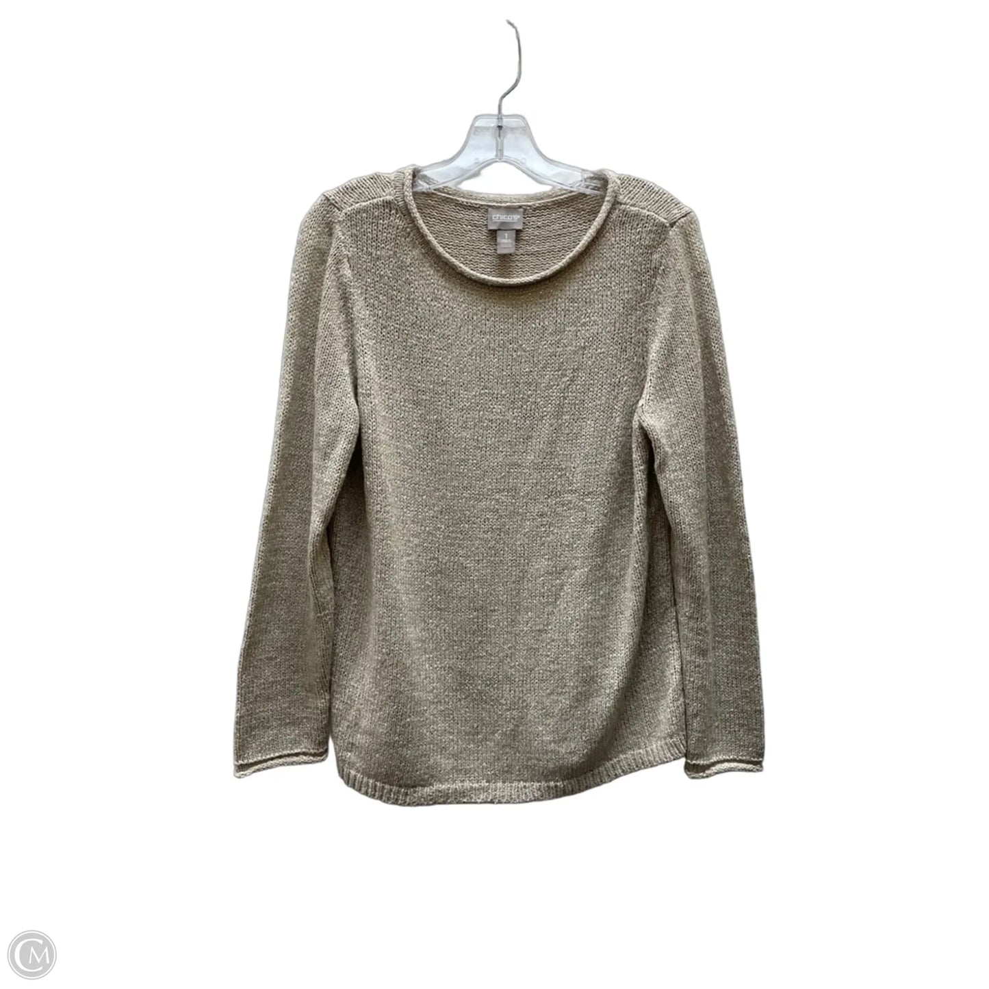 Sweater By Chicos In Tan, Size: M