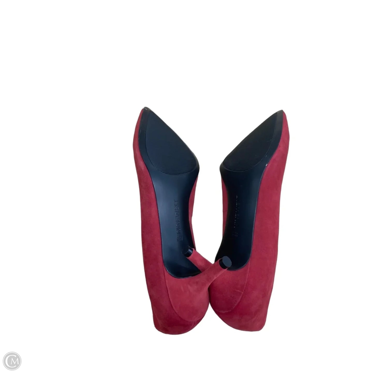 Shoes Heels Kitten By Nine West In Red, Size: 9.5