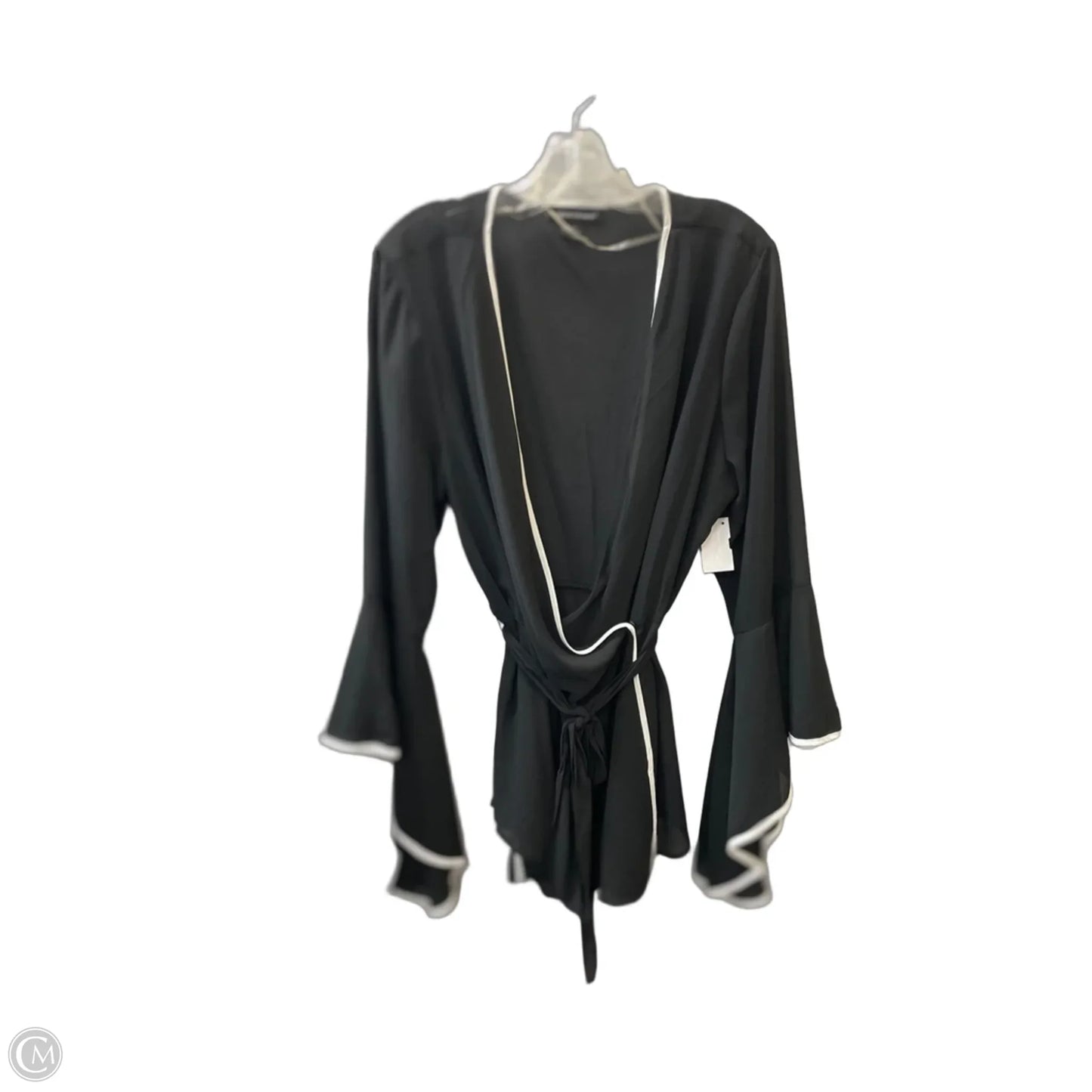Blouse Long Sleeve By Ashley Stewart In Black, Size: 14