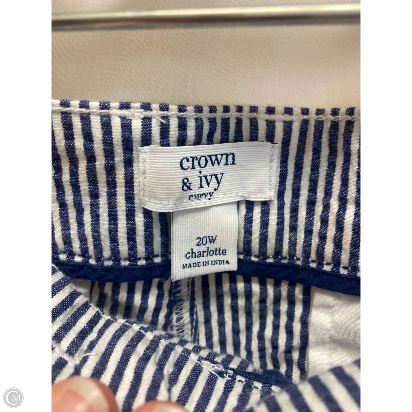 Pants Cropped By Crown And Ivy In Navy, Size: 2x
