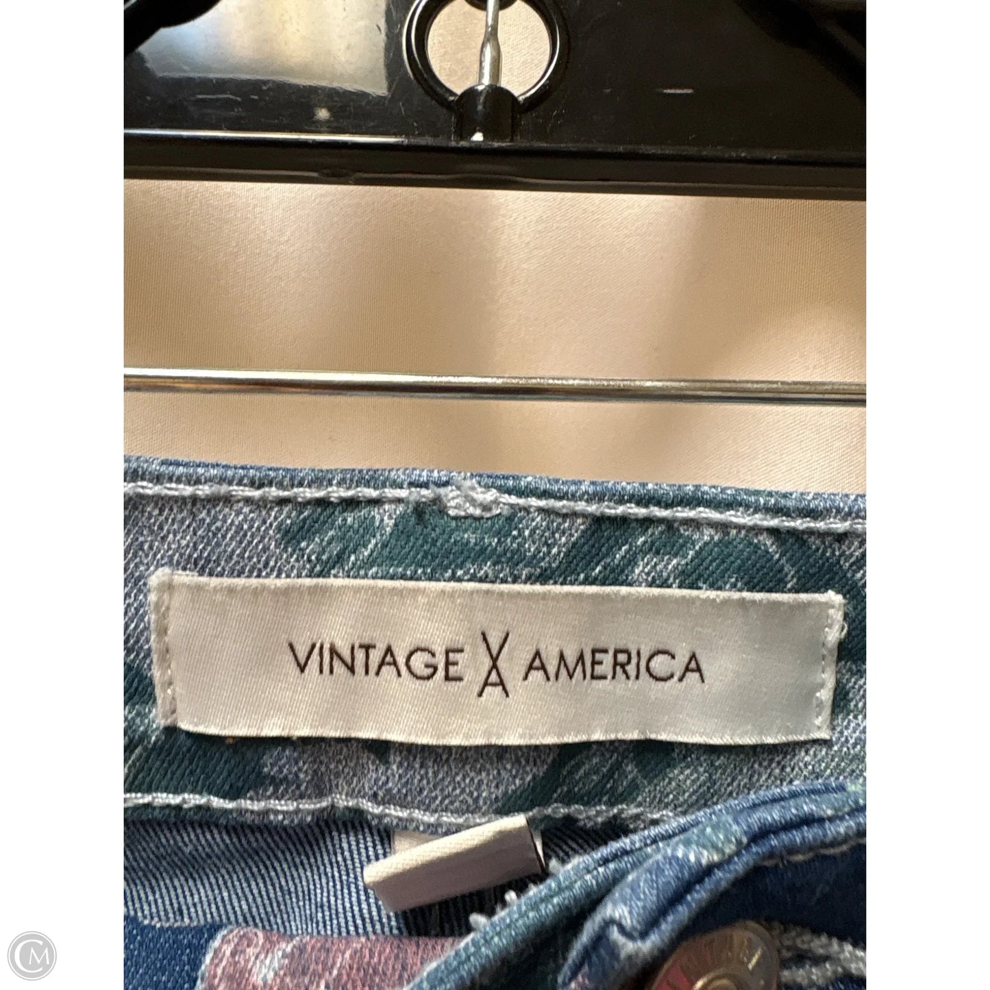 Capris By Vintage America In Blue Denim, Size: 14p