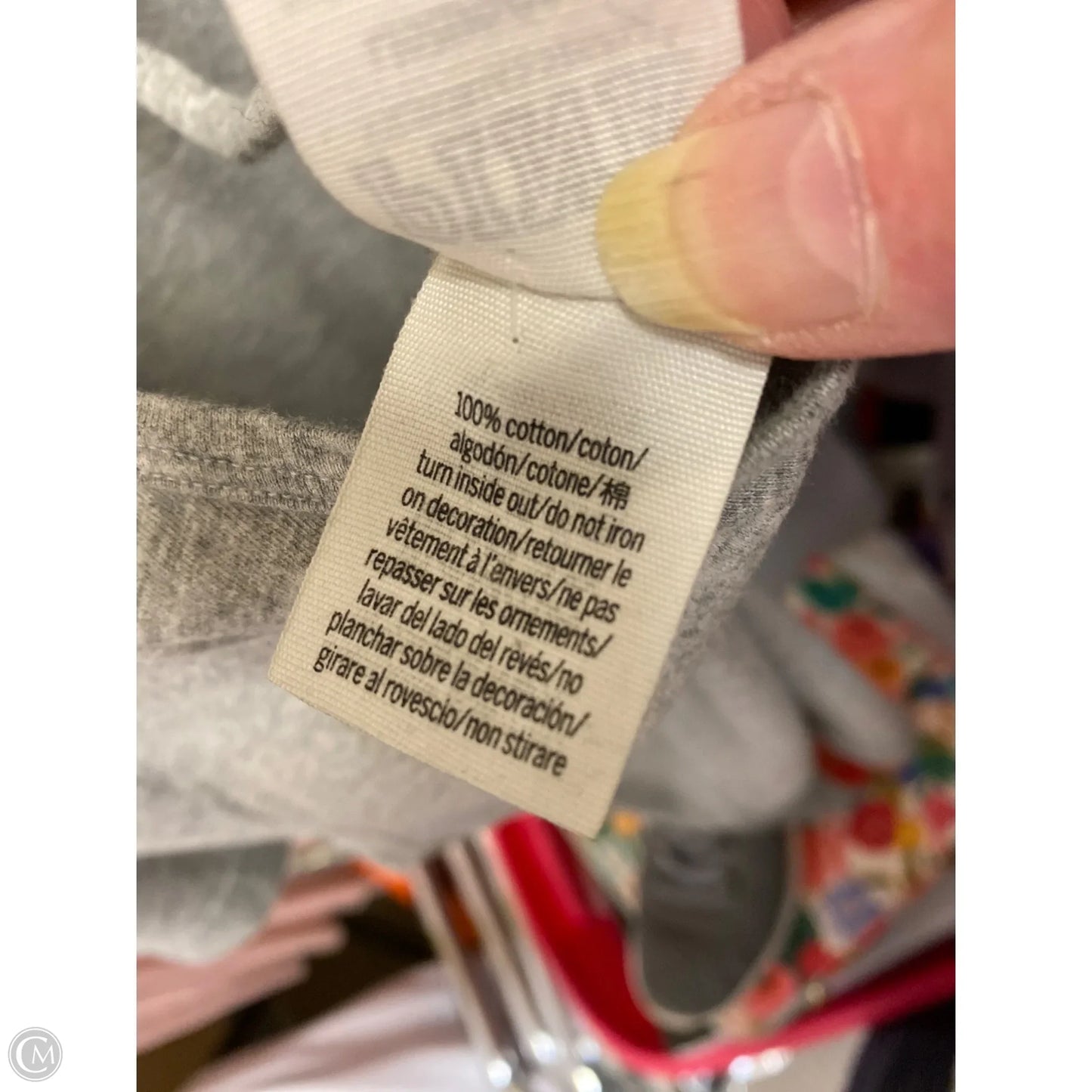 Top Short Sleeve By Pink In Grey, Size: L