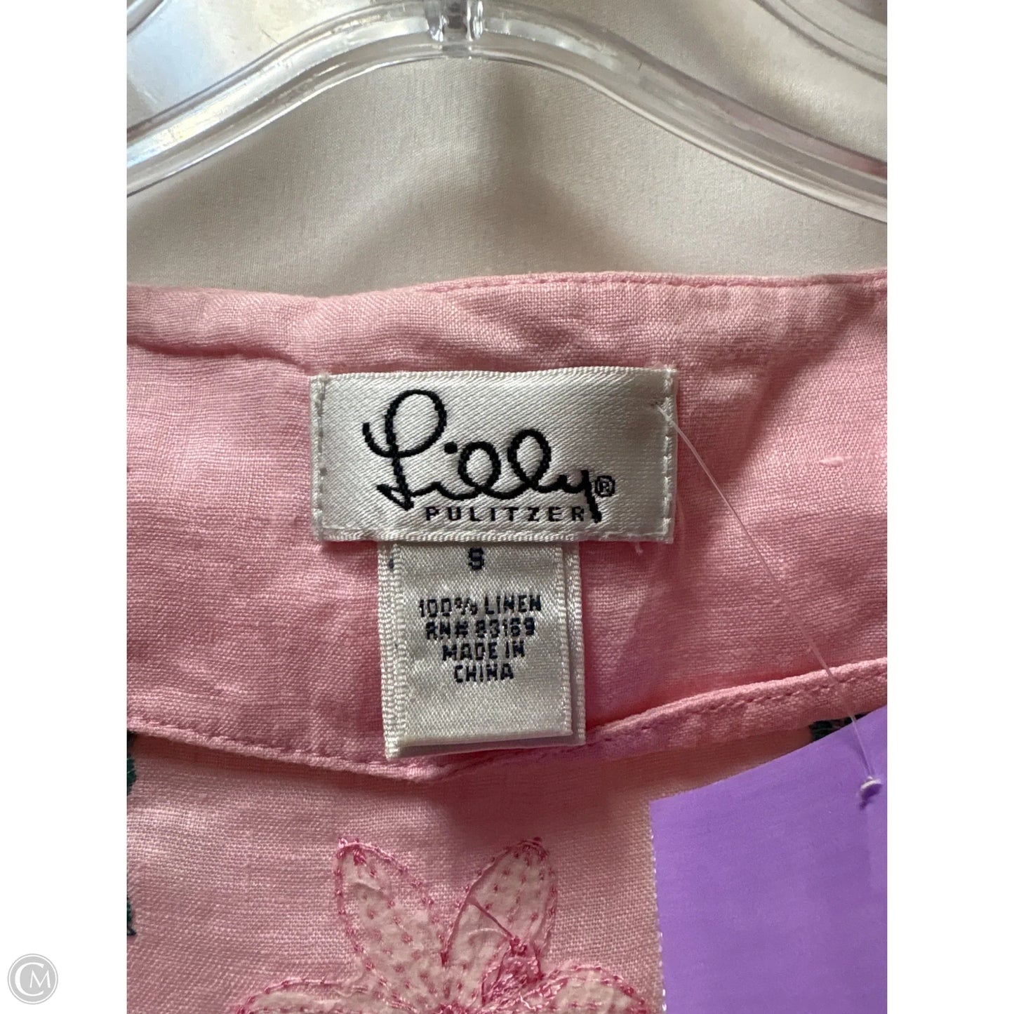 Top Long Sleeve Designer By Lilly Pulitzer In Pink, Size: S