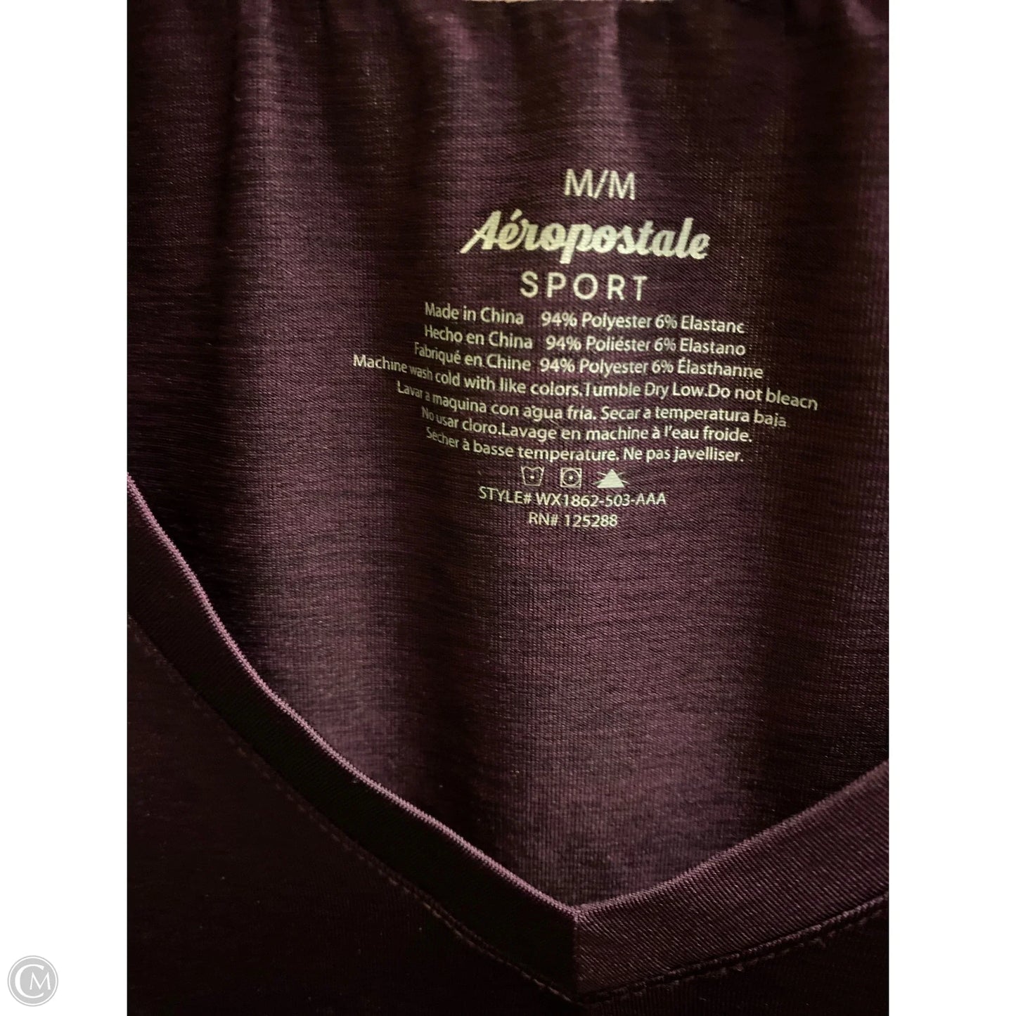 Athletic Top Short Sleeve By Aeropostale In Purple, Size: M