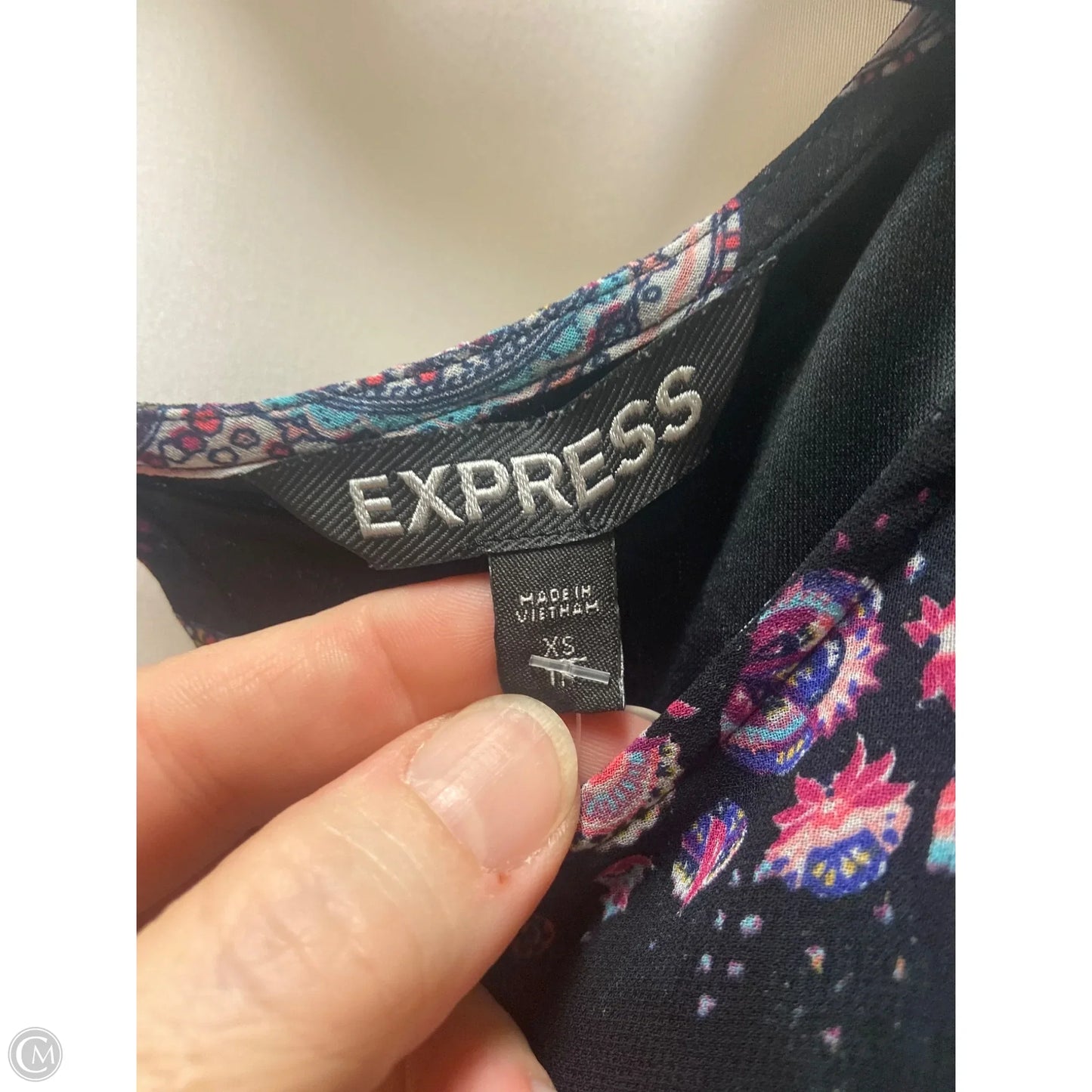Dress Casual Short By Express In Paisley Print, Size: Xs