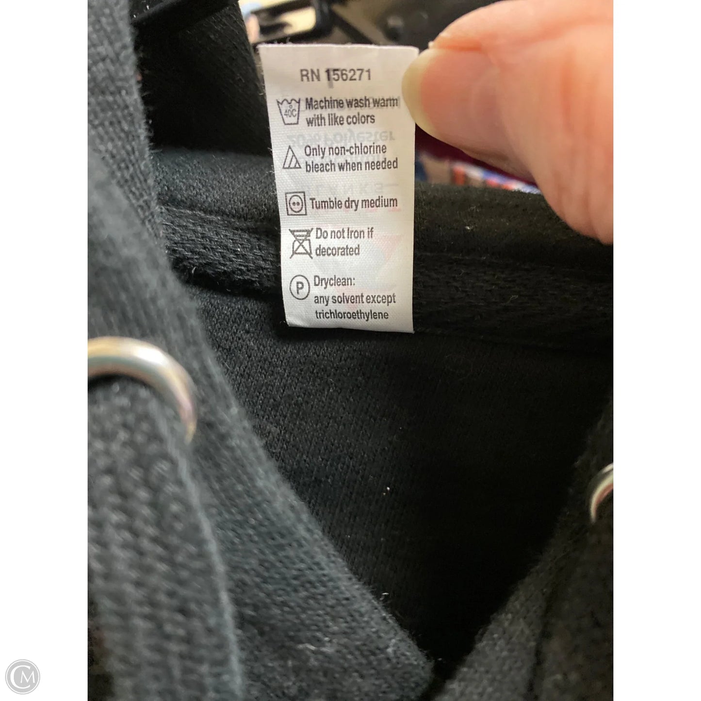 Sweatshirt Hoodie By Clothes Mentor In Black, Size: L