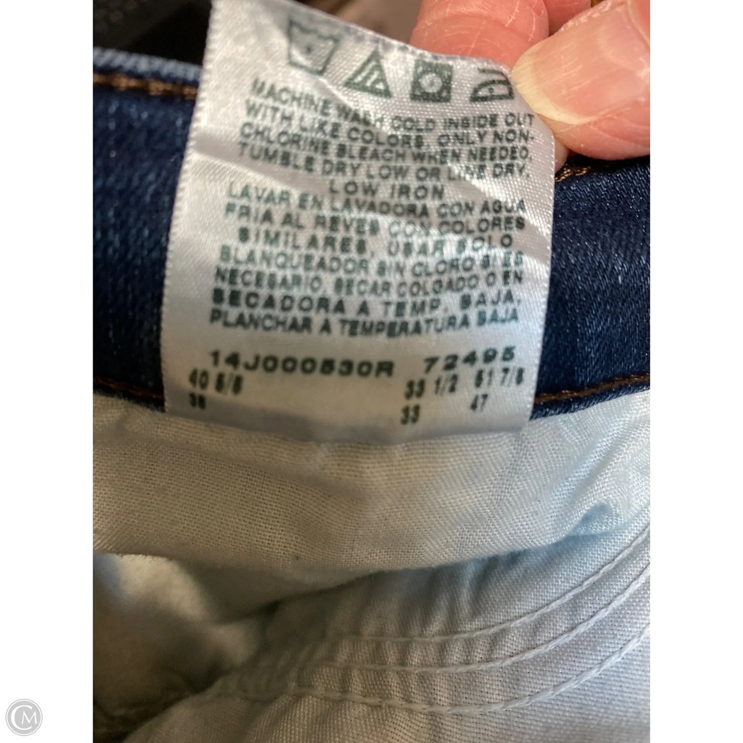 Jeans Straight By Lee In Blue Denim, Size: 18