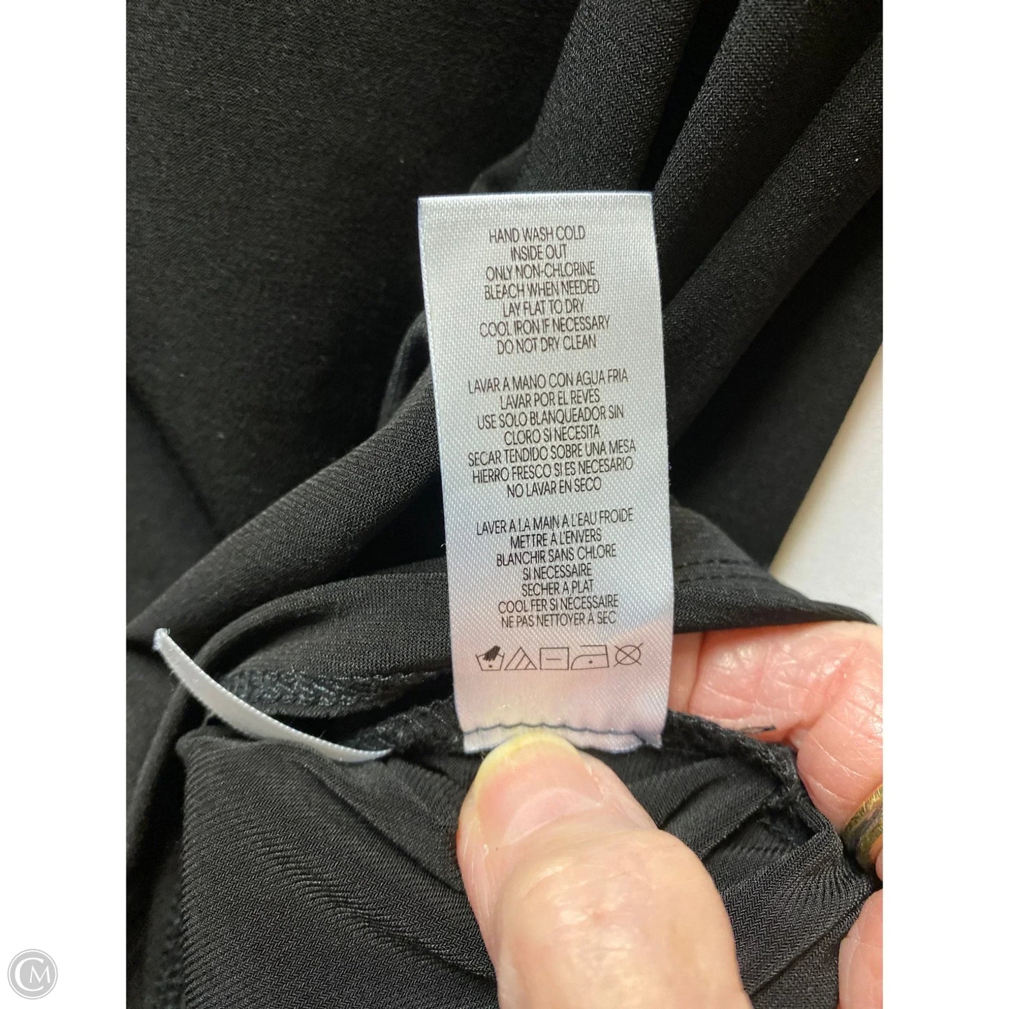 Top Short Sleeve By Calvin Klein In Black, Size: L