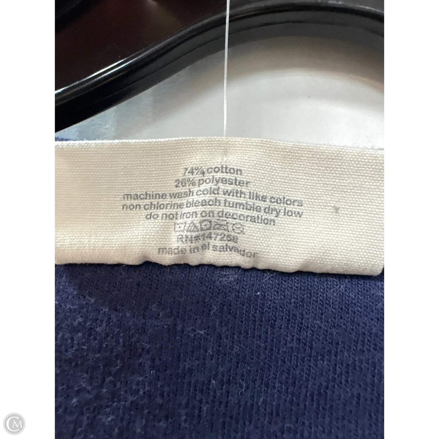 Sweatshirt Crewneck By Simply Southern In Navy, Size: L