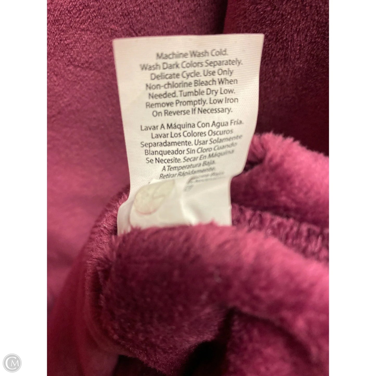 Top Long Sleeve By Athletic Works In Maroon, Size: Xxl