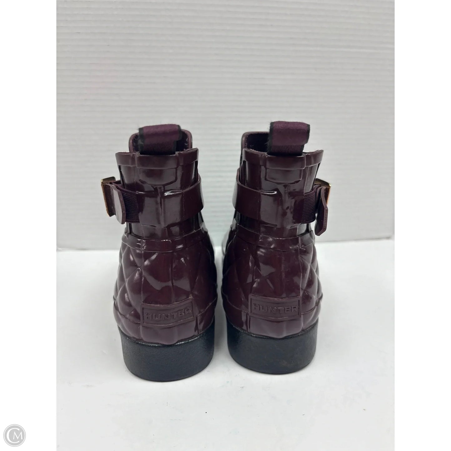 Boots Rain By Hunter In Maroon, Size: 7