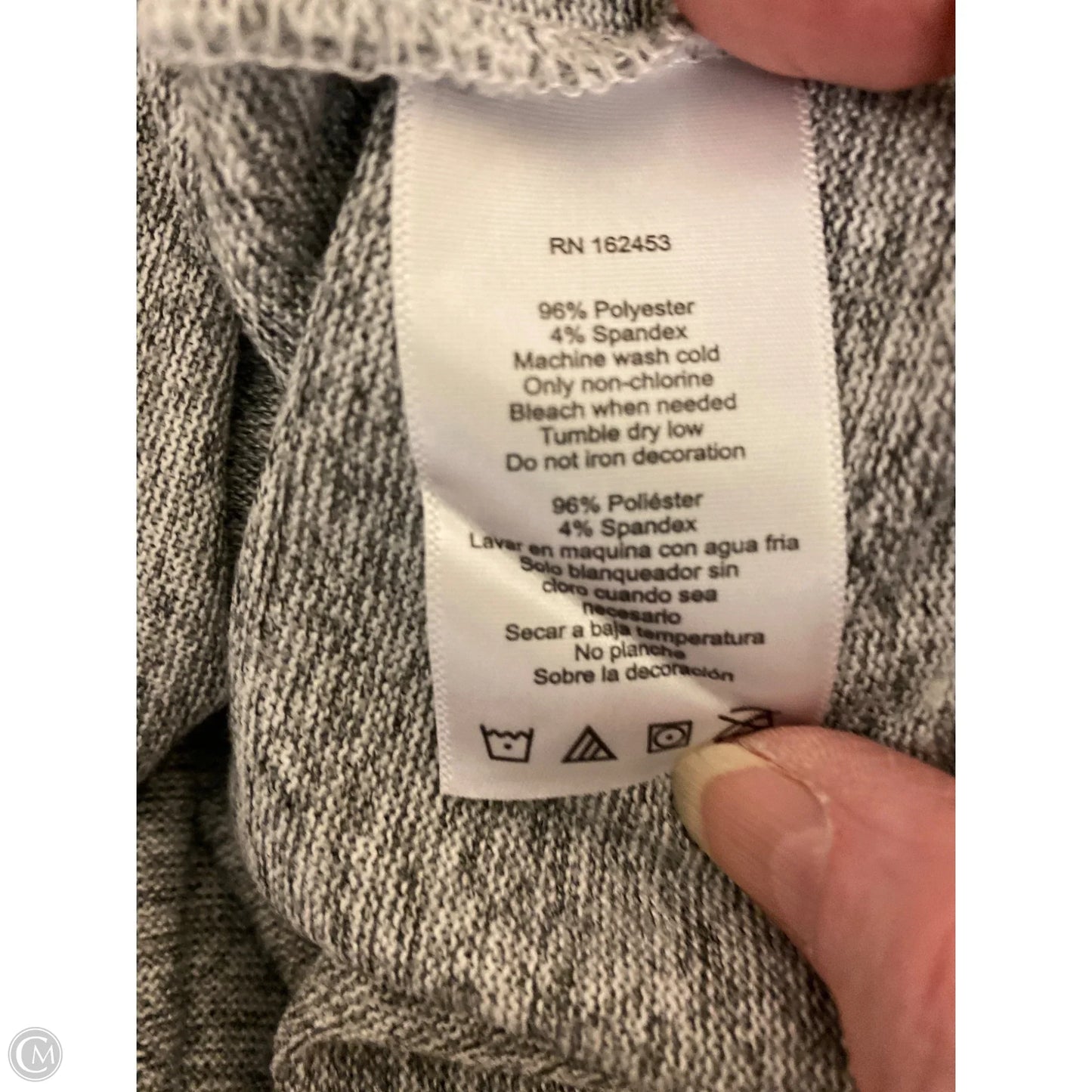 Top Long Sleeve By Vintage In Grey, Size: S