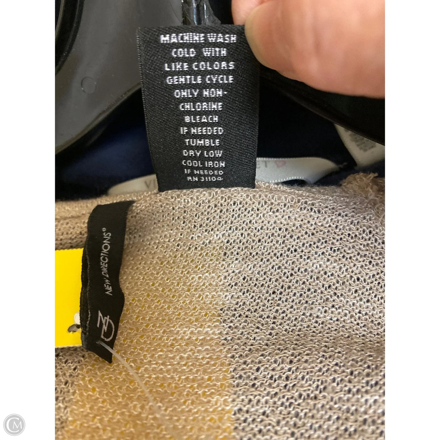 Sweater Short Sleeve By New Directions In Tan, Size: S