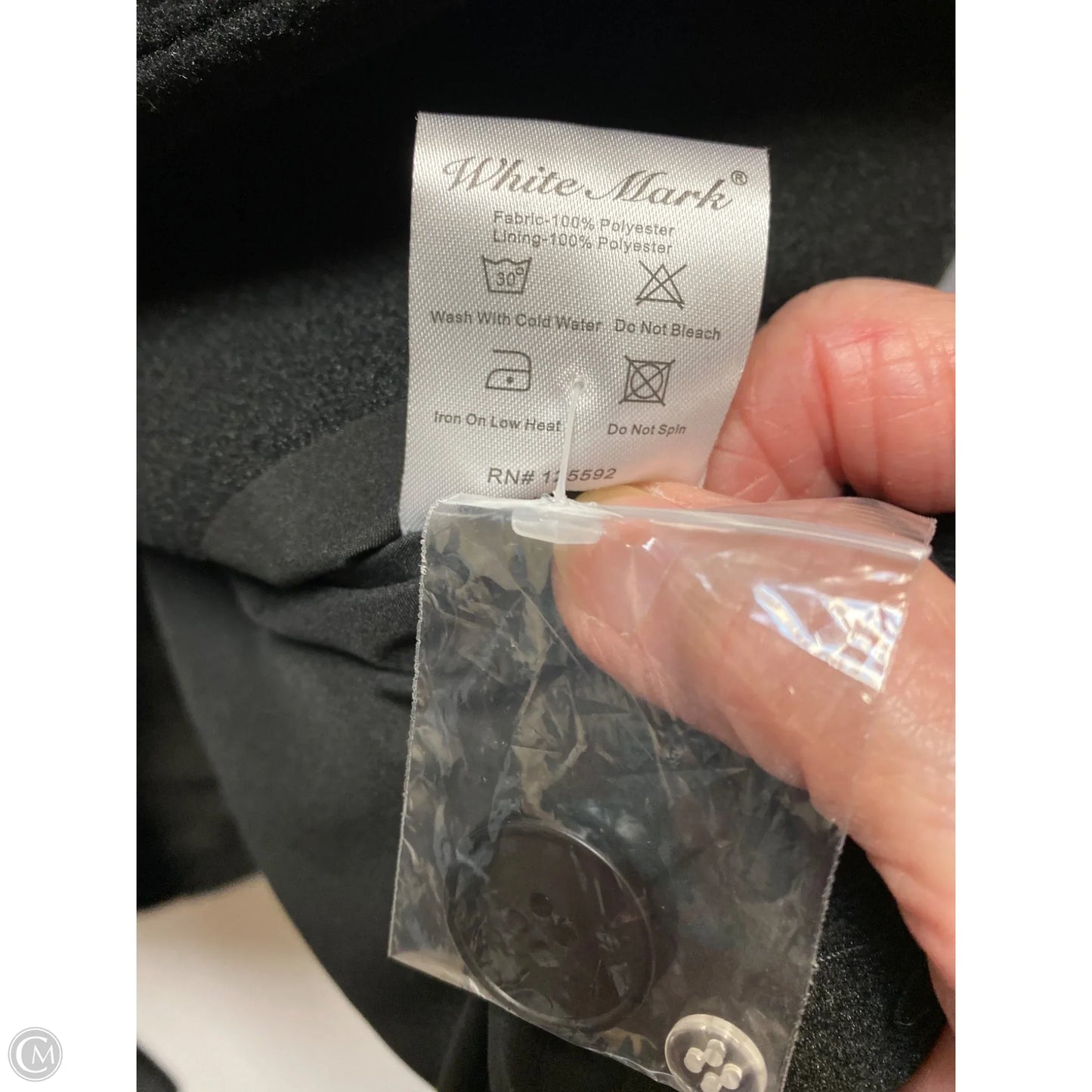 Coat Peacoat By White Mark In Black, Size: S