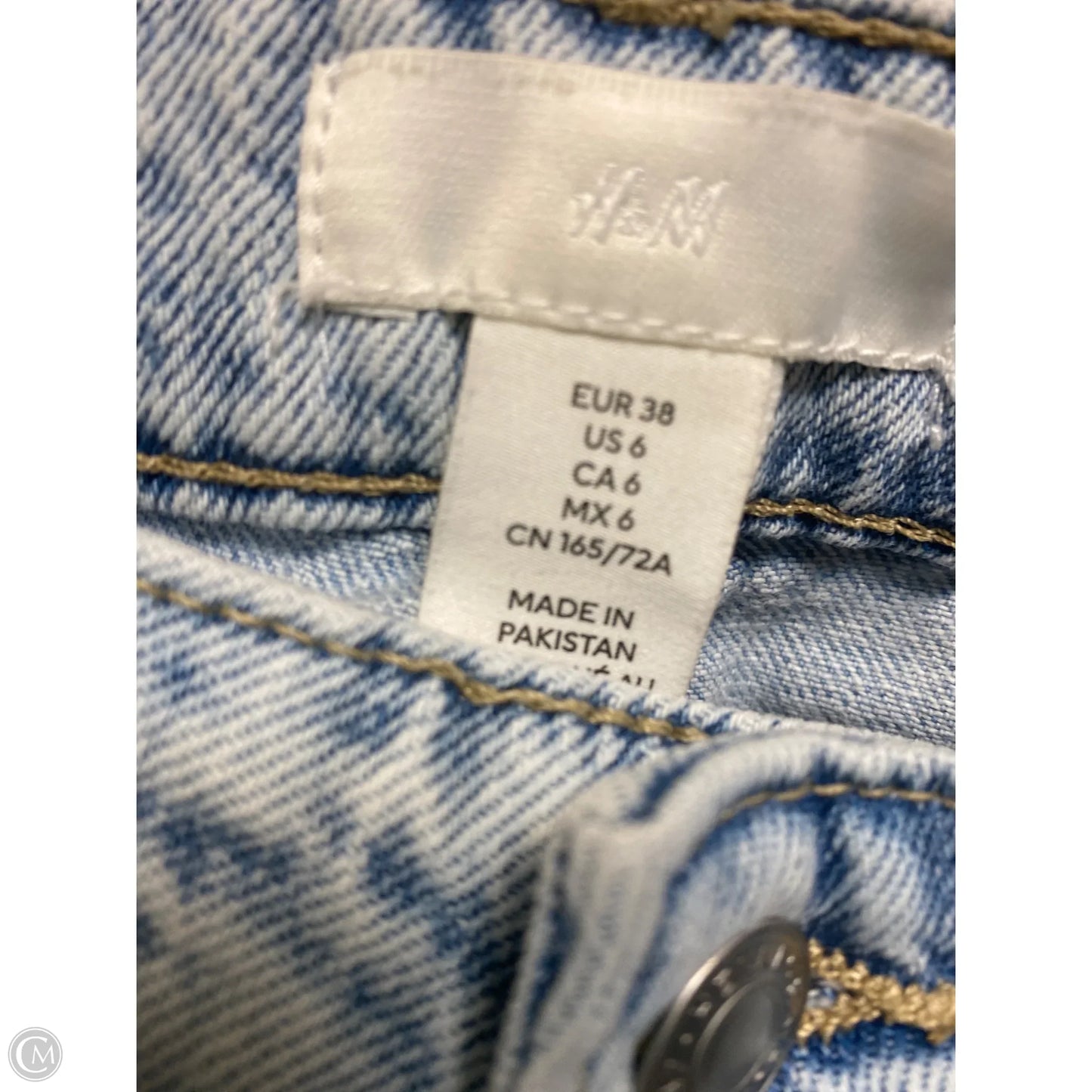 Jeans Straight By H&m In Blue Denim, Size: 6