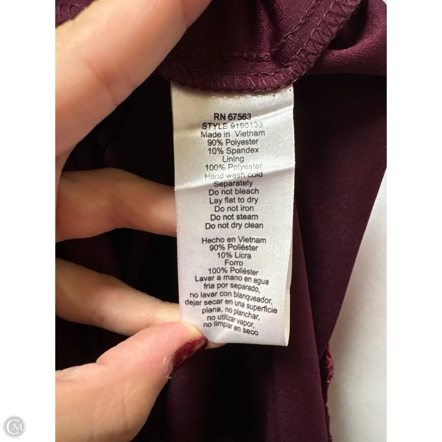 Dress Casual Midi By Sl Fashions In Maroon, Size: S