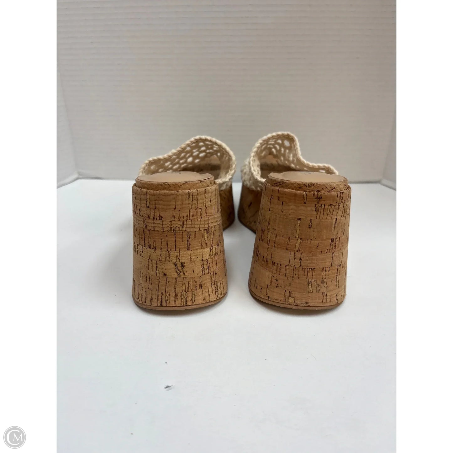 Sandals Heels Block By Soda In Cream, Size: 7