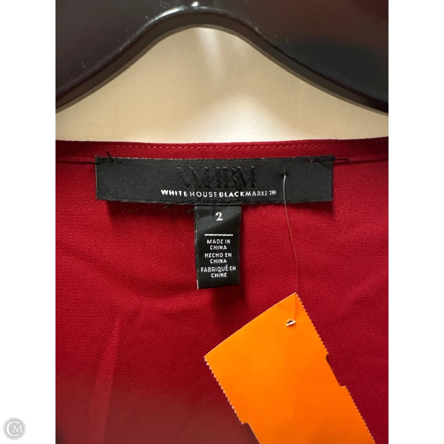 Top Long Sleeve By White House Black Market In Red, Size: Xs