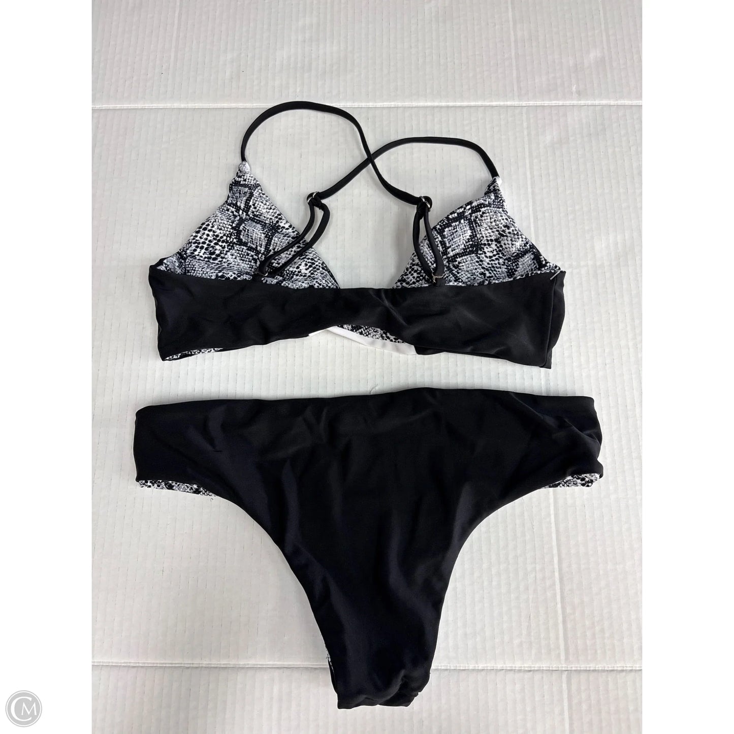 Swimsuit 2pc By Clothes Mentor In Black & White, Size: Xs