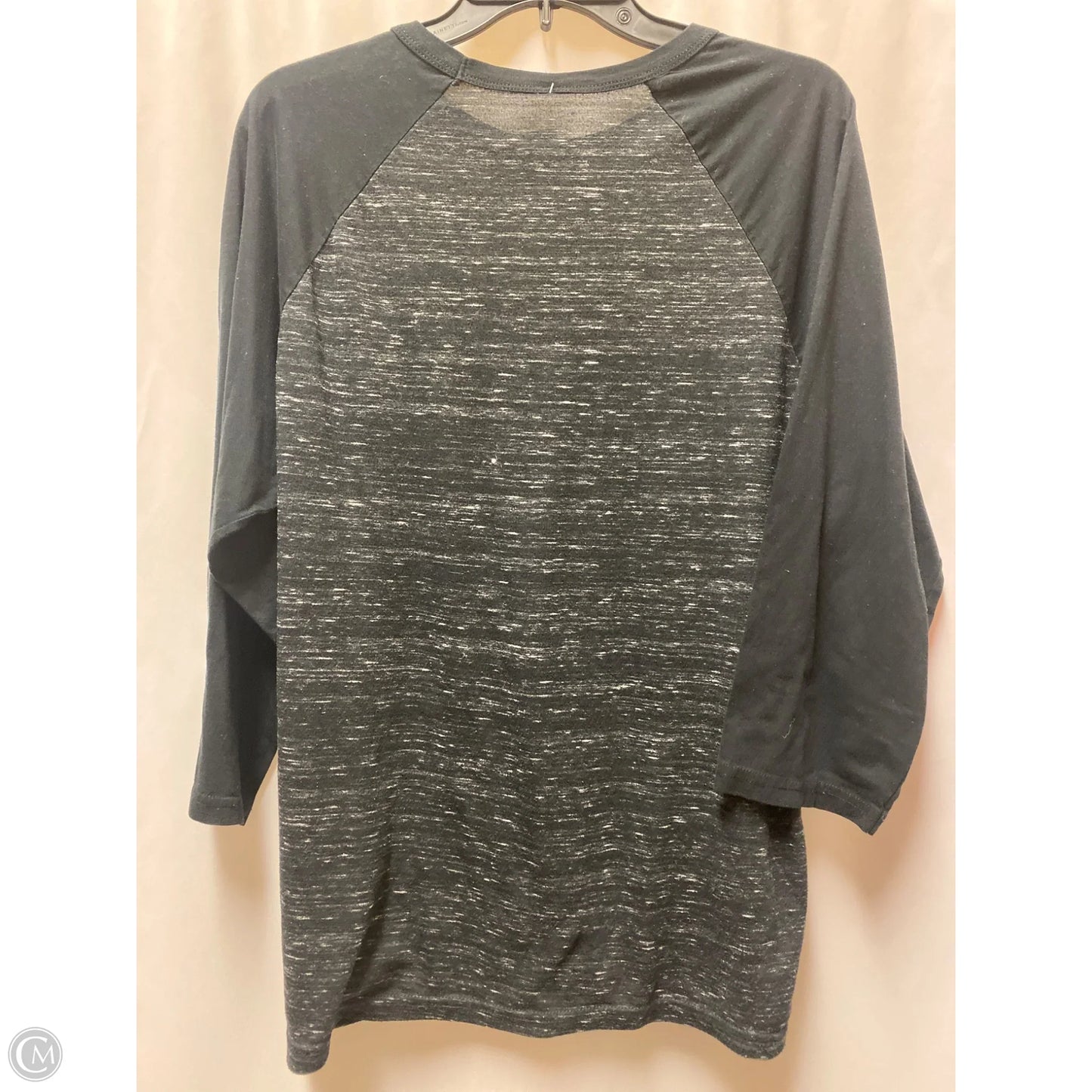 Top Long Sleeve By Bella + Canvas In Black, Size: Xl