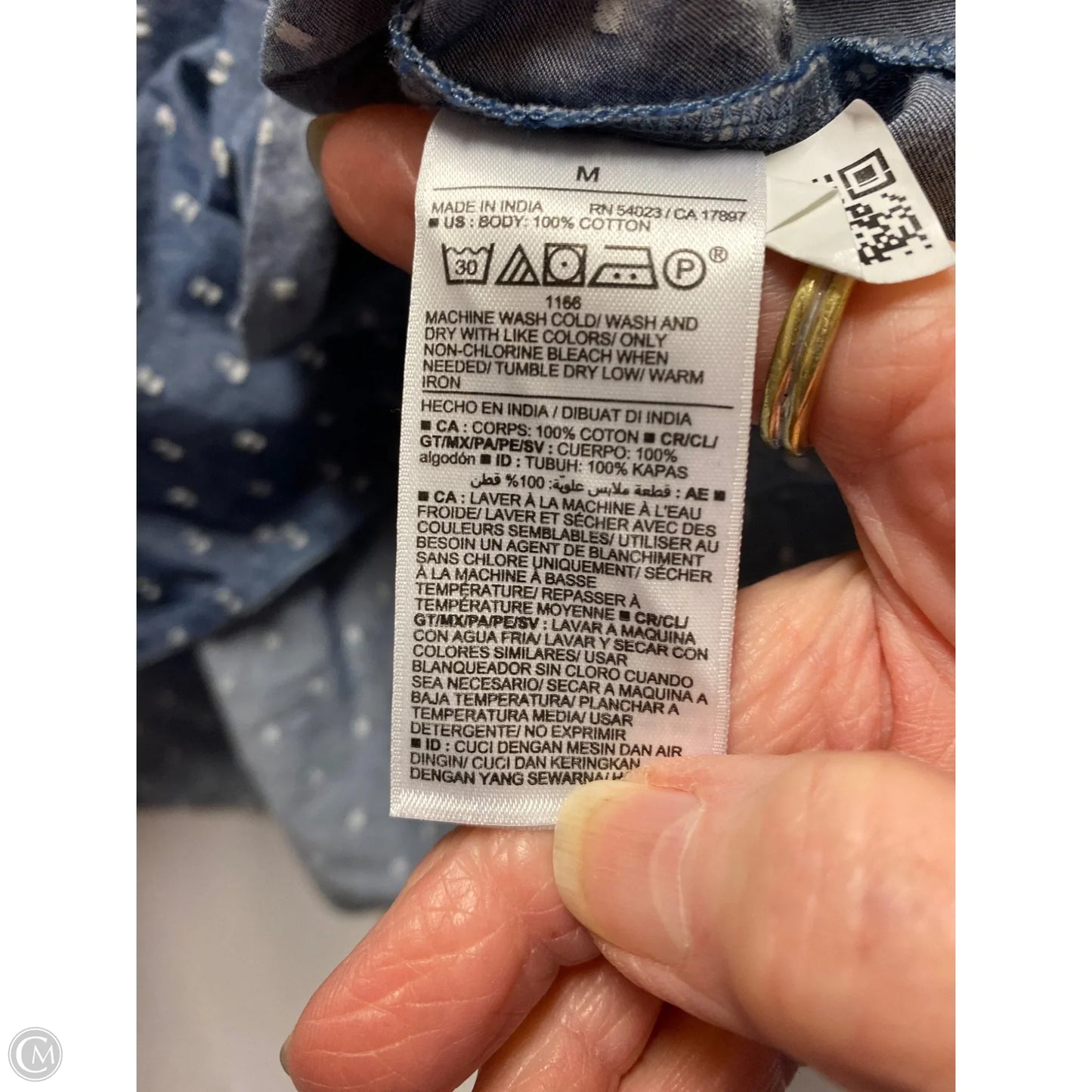 Top Long Sleeve By Old Navy In Blue, Size: M