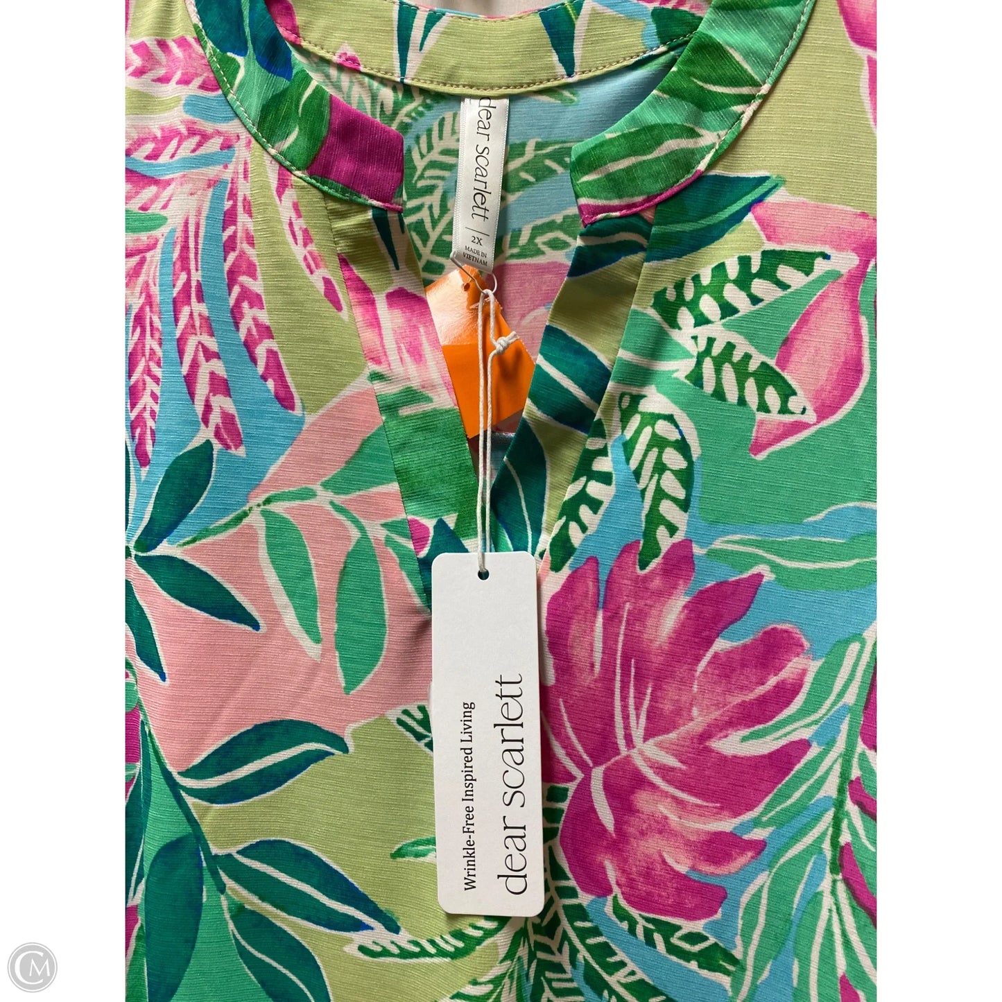 Top Sleeveless By Dear Scarlett In Green, Size: 2x
