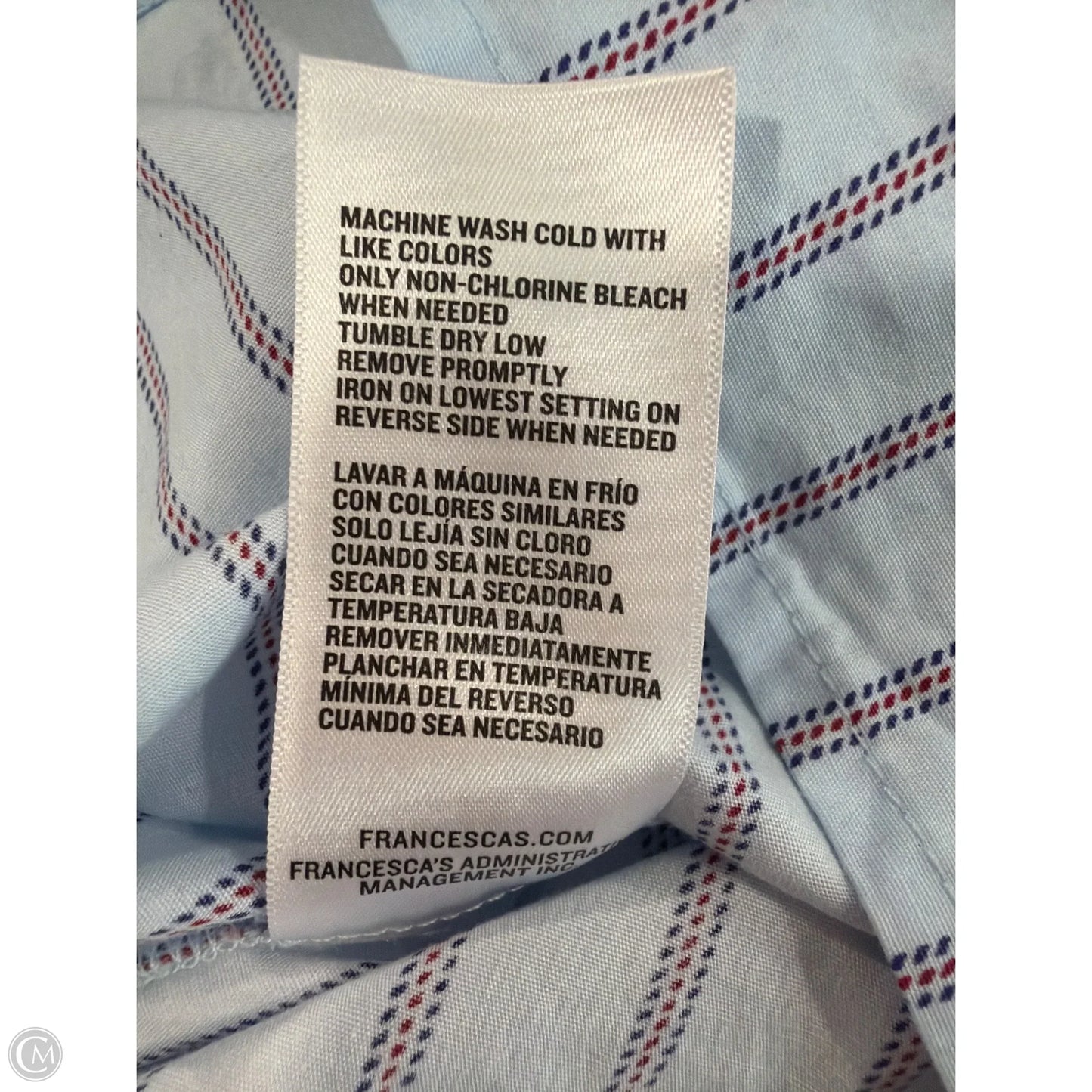 Top Sleeveless By Francesca’s In Blue, Size: M