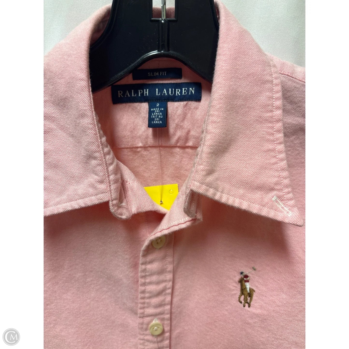 Top Long Sleeve By Ralph Lauren Blue Label In Pink, Size: Xs