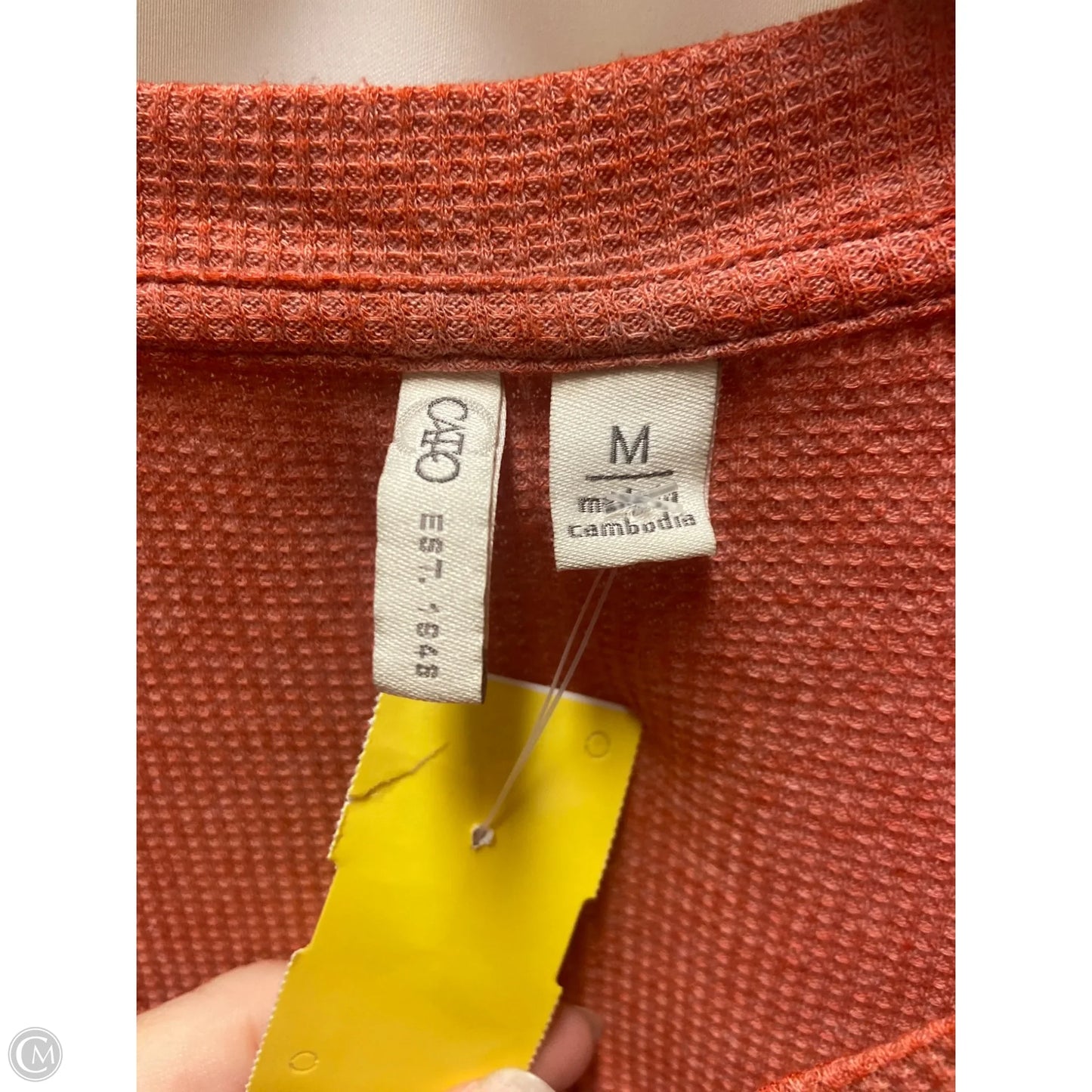 Top Long Sleeve By Cato In Coral, Size: M