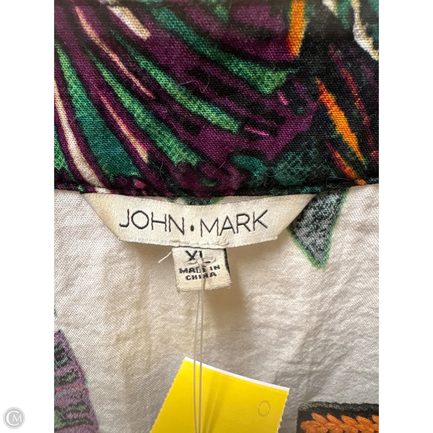 Top Long Sleeve By John Mark In White, Size: Xl