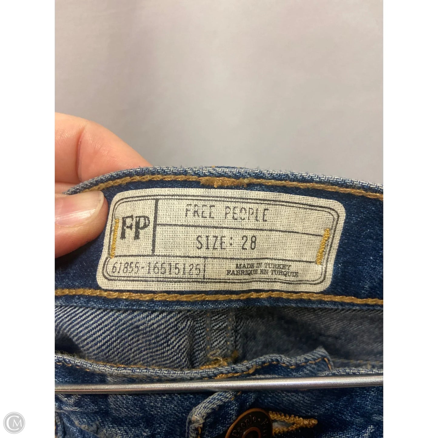 Jeans Straight By Free People In Blue Denim, Size: 6