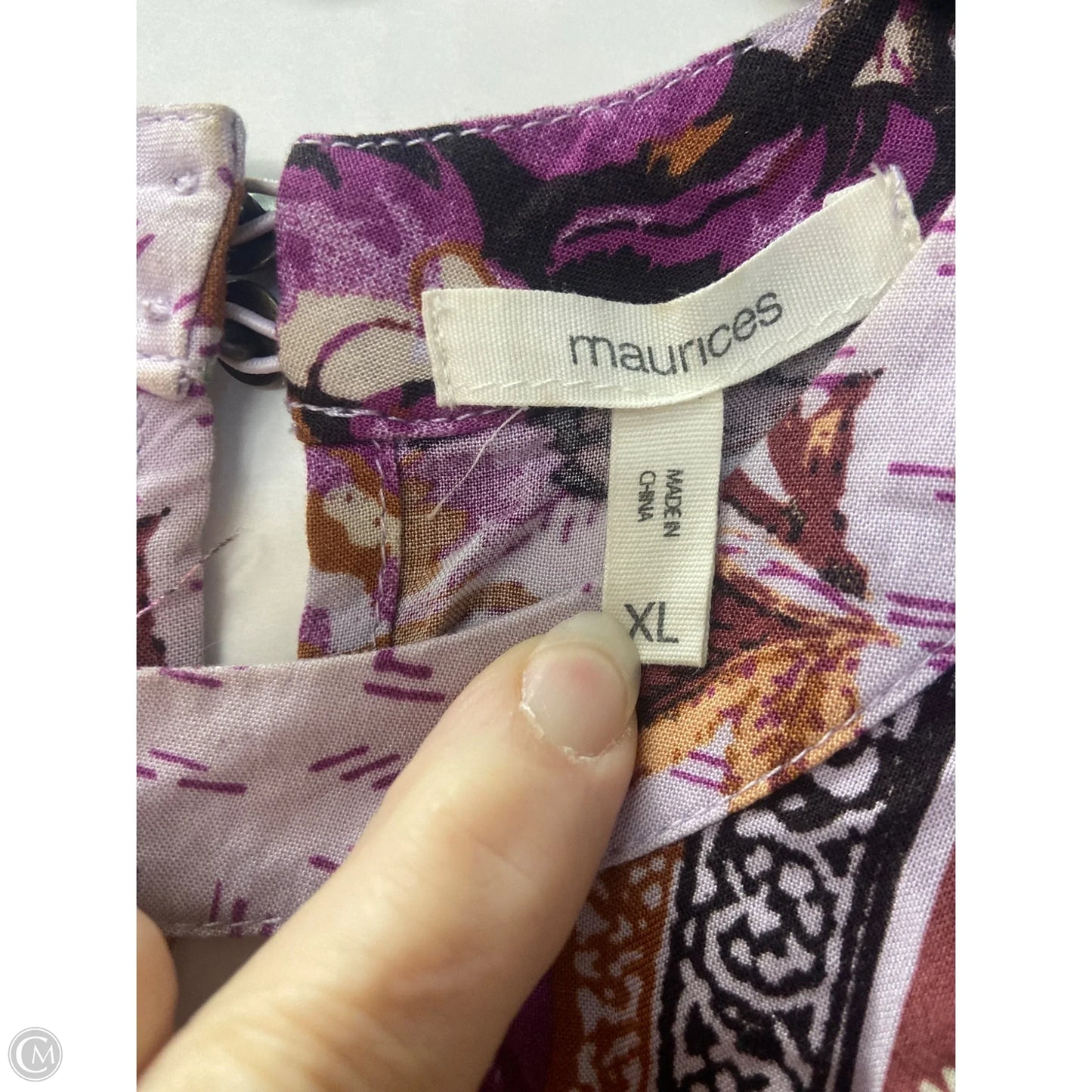 Top Long Sleeve By Maurices In Purple, Size: Xl