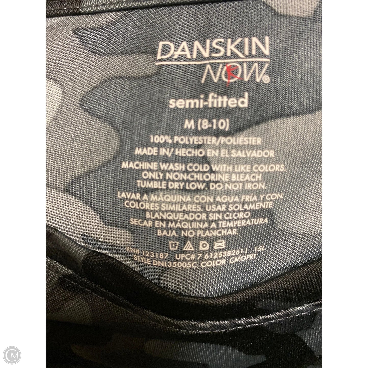 Athletic Top Short Sleeve By Danskin Now In Black, Size: M