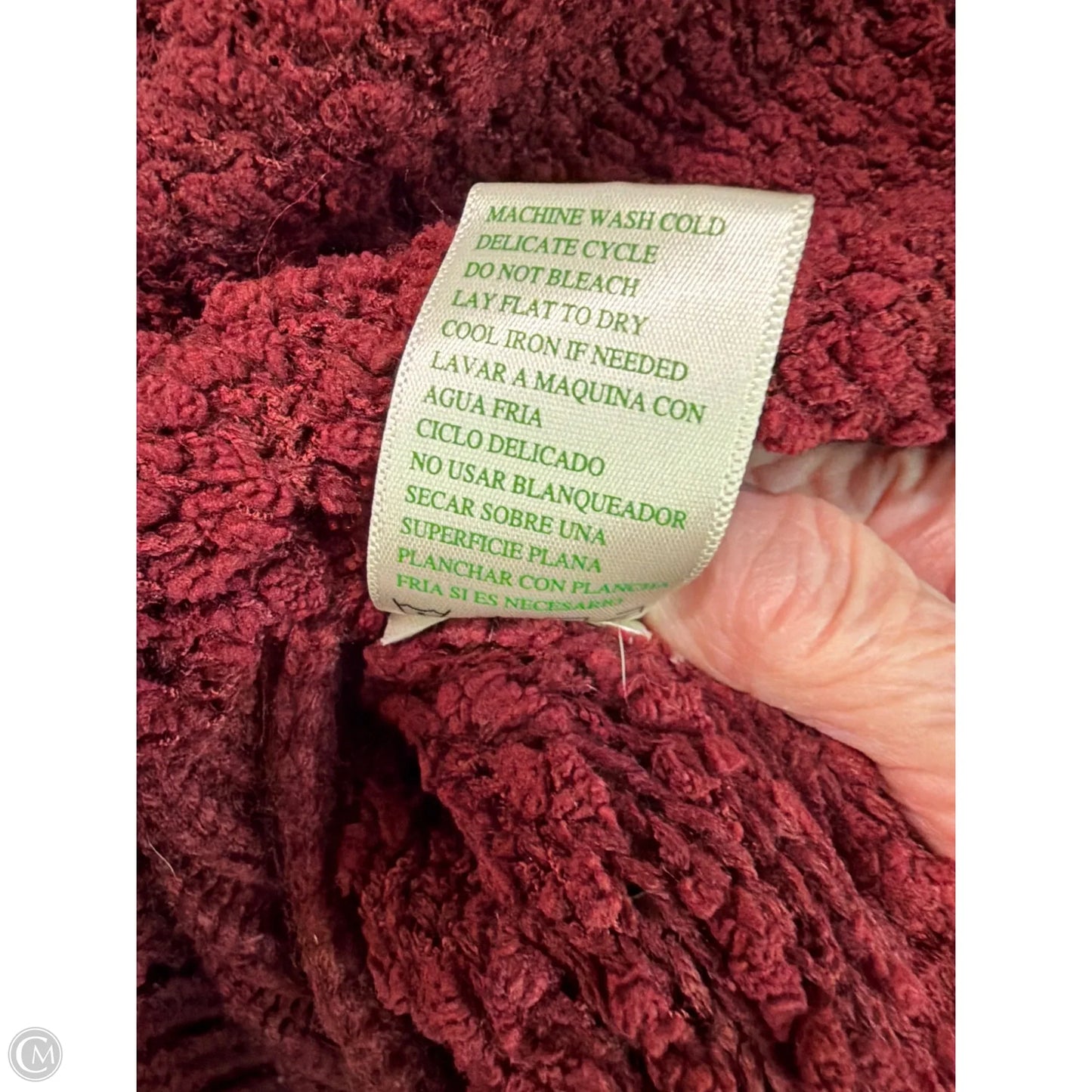 Sweater By Green Tea In Maroon, Size: M