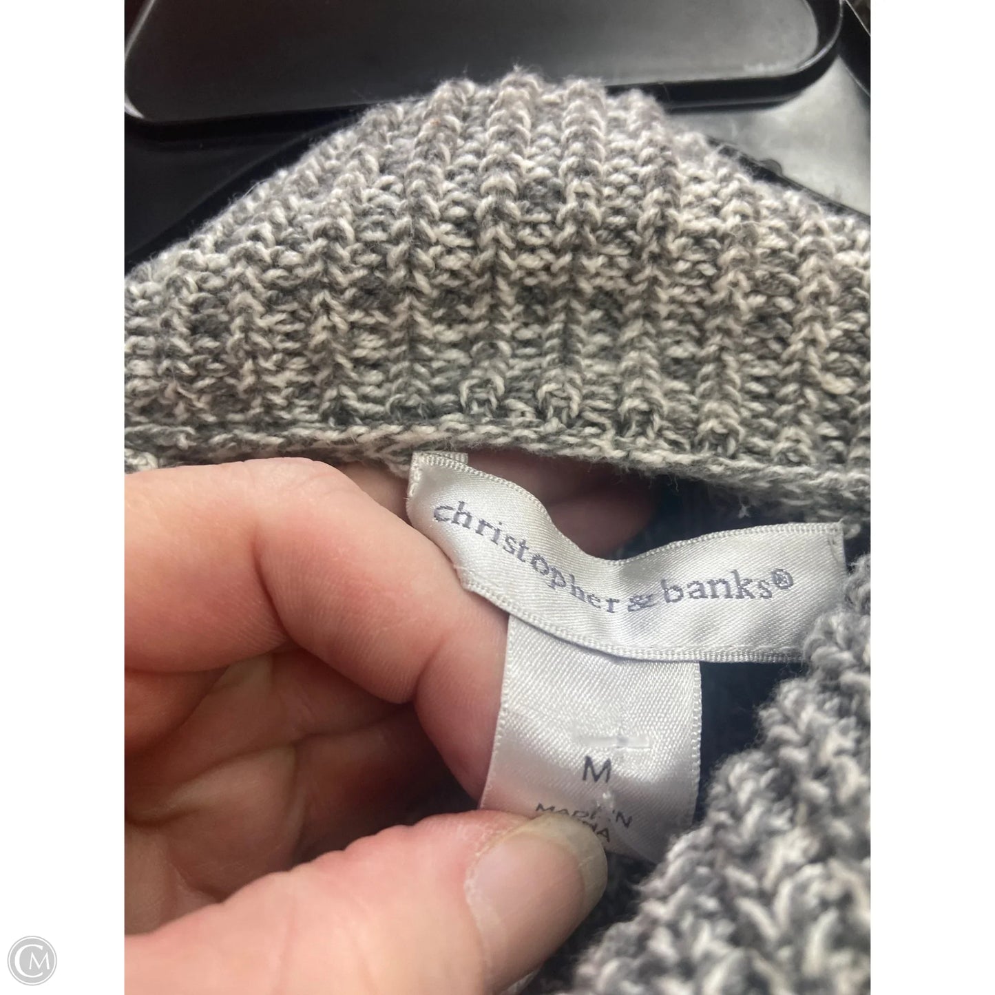 Sweater By Christopher And Banks In Grey, Size: M