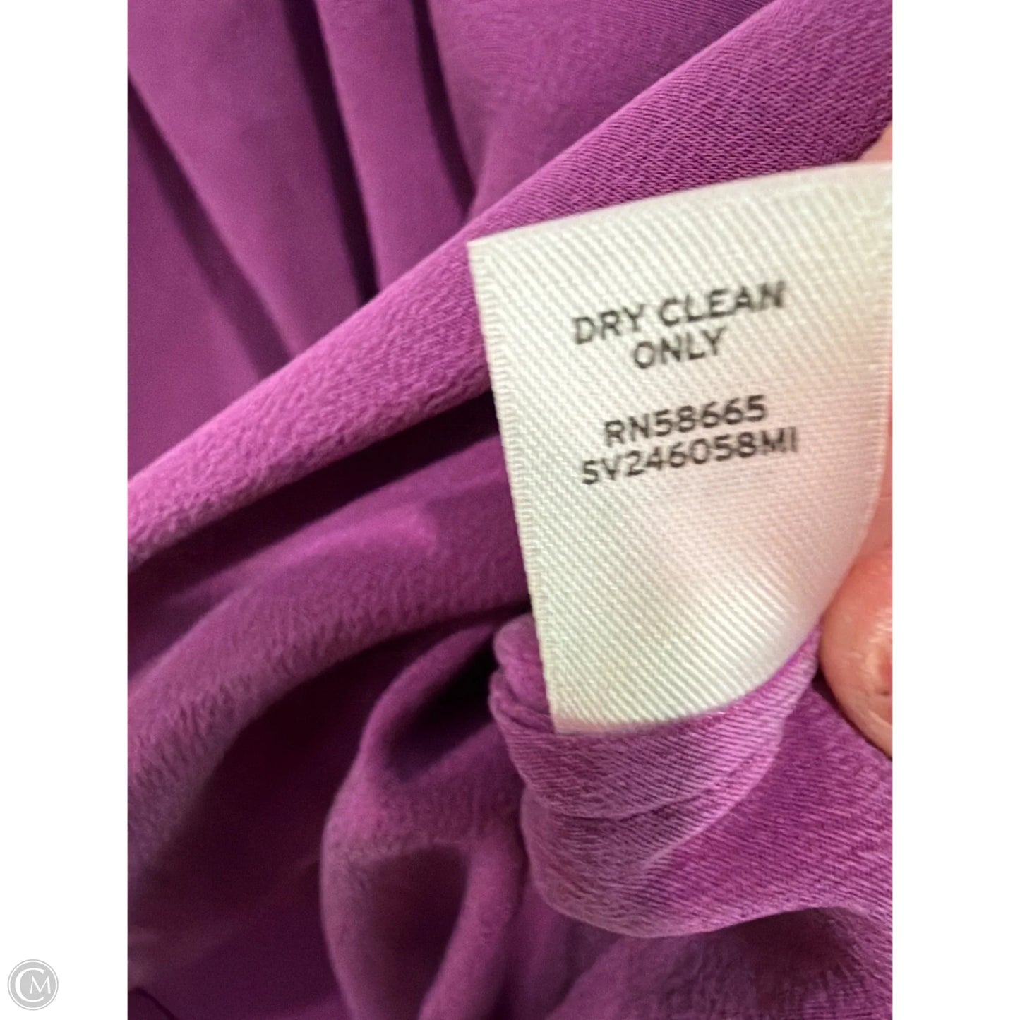 Top Long Sleeve By Leith In Purple, Size: M