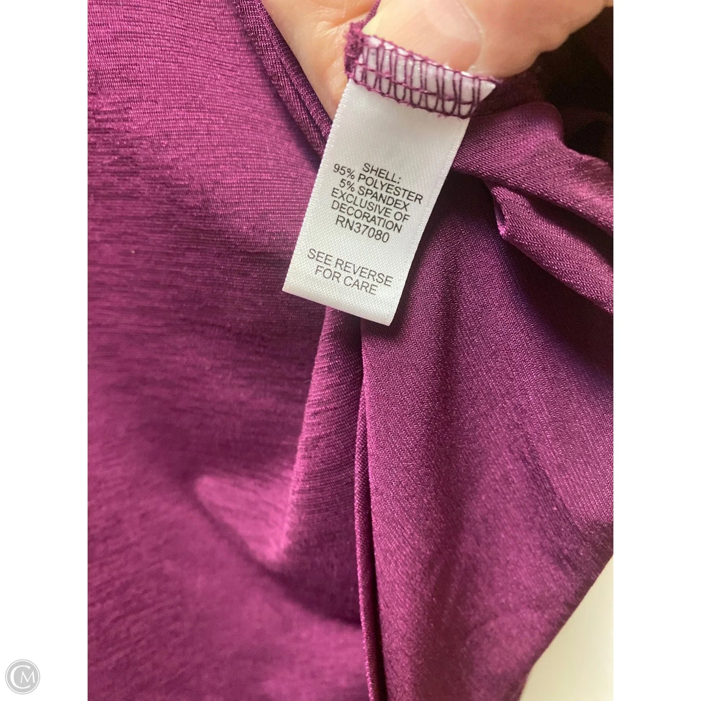 Top Sleeveless By Cato In Purple, Size: 1x